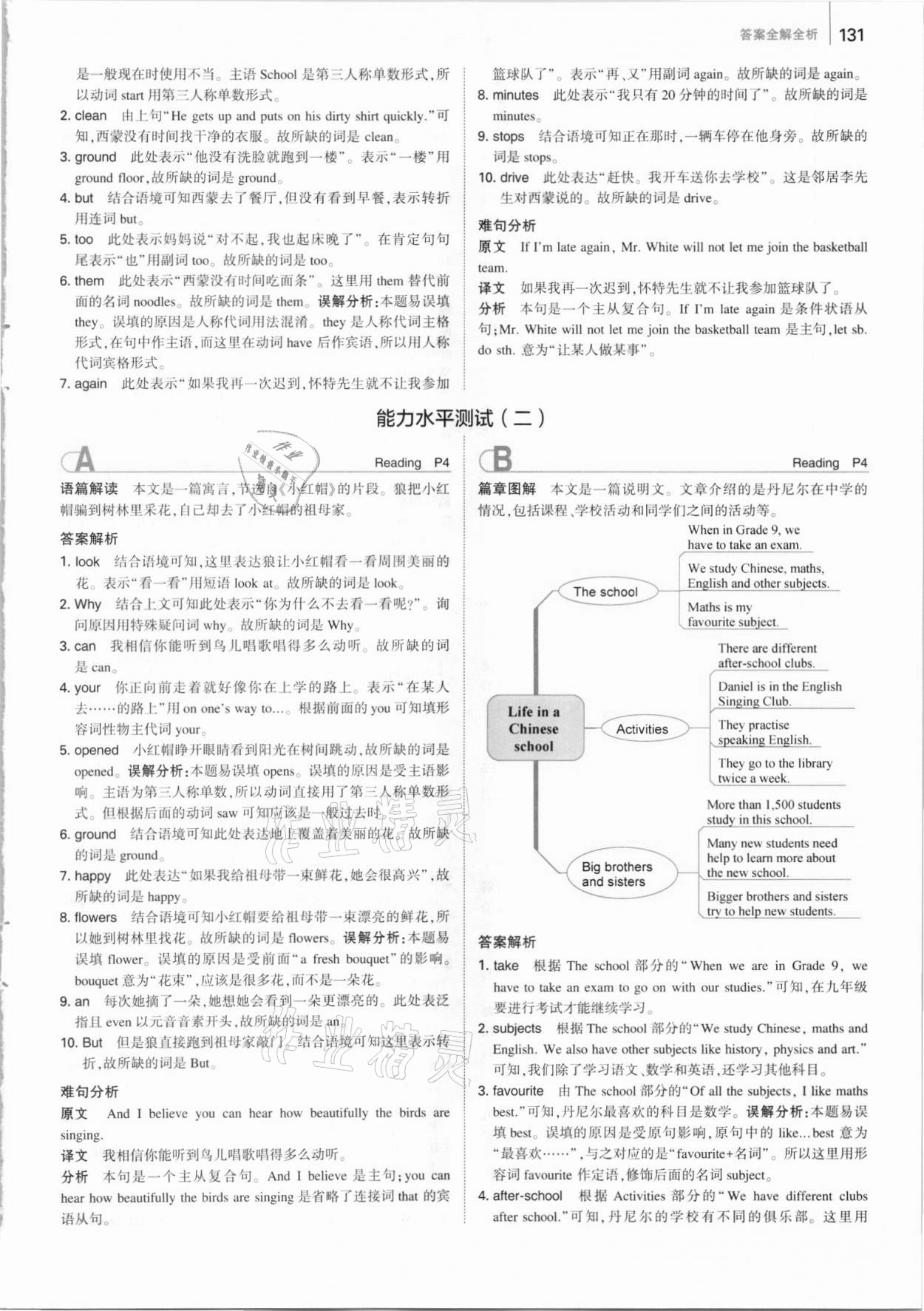 2021年53English七年級(jí)首字母填空、任務(wù)型閱讀、完形填空與閱讀理解 參考答案第3頁