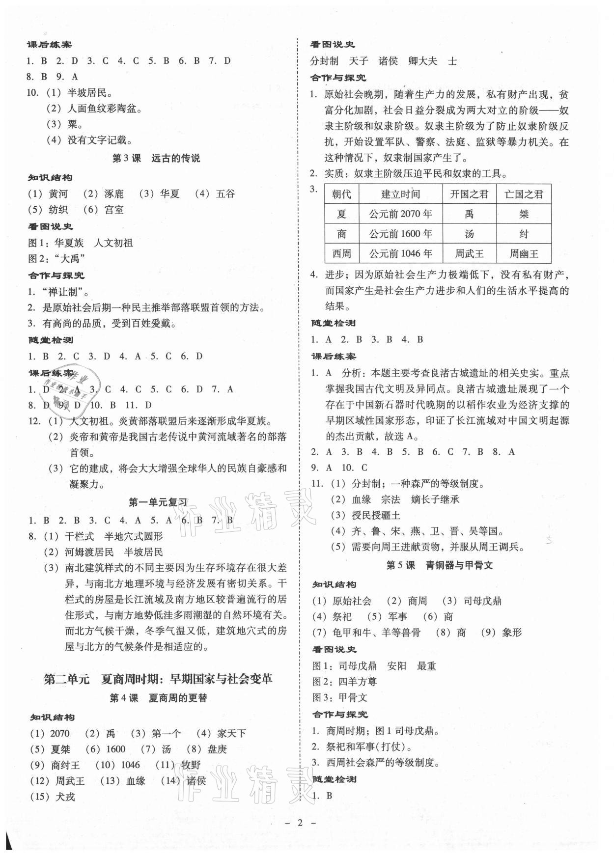 2021年金牌導(dǎo)學(xué)案七年級(jí)歷史上冊(cè)人教版 第2頁(yè)