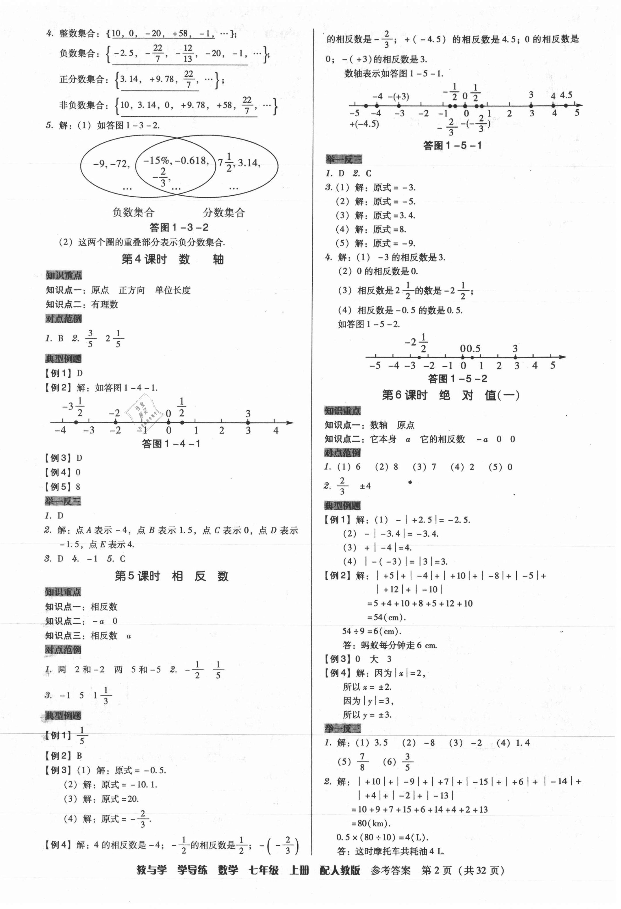 2021年教與學(xué)學(xué)導(dǎo)練七年級(jí)數(shù)學(xué)上冊(cè)人教版 第2頁