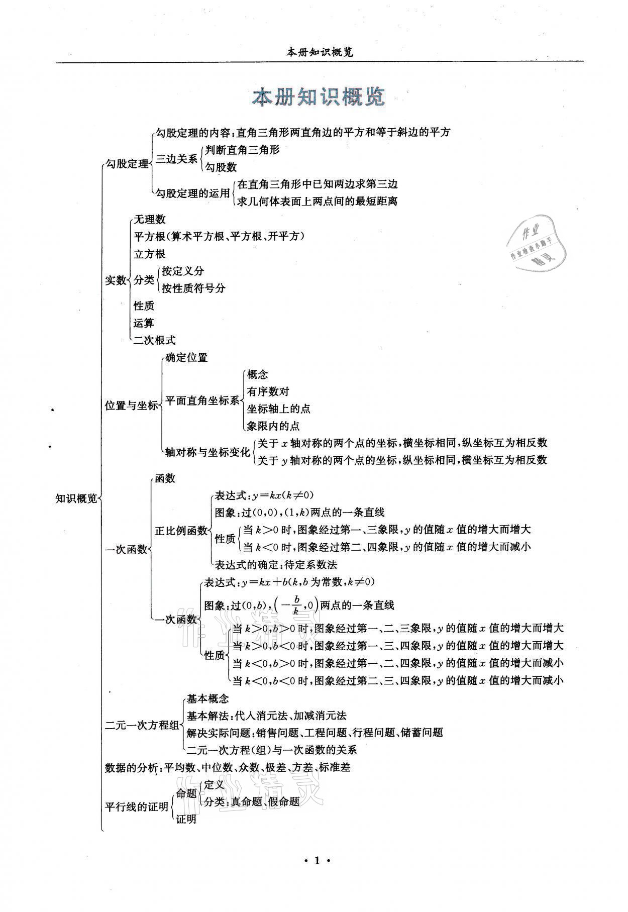 2021年蓉城学霸八年级数学上册北师大版 参考答案第1页