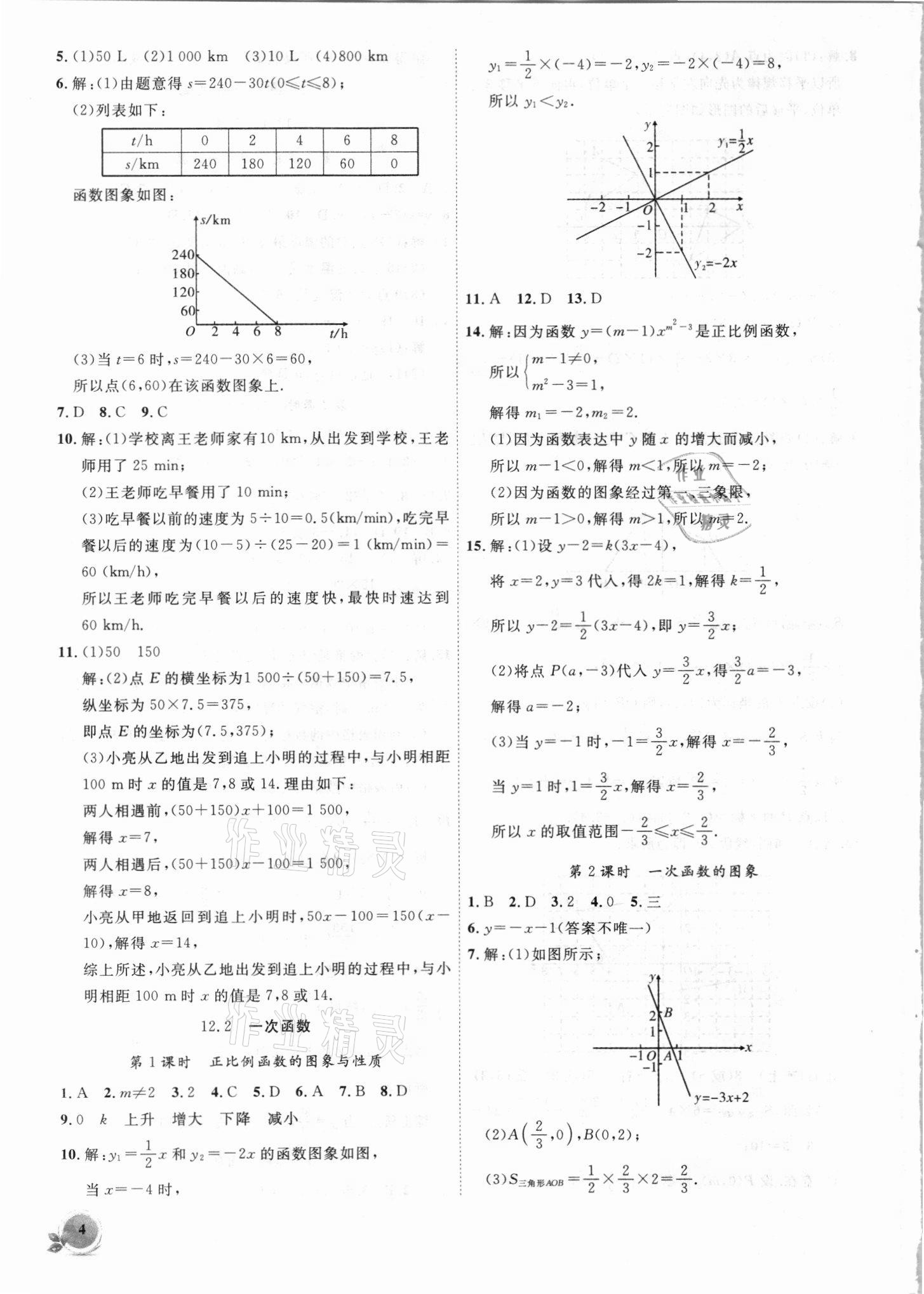 2021年创新课堂创新作业本八年级数学上册沪科版 第4页