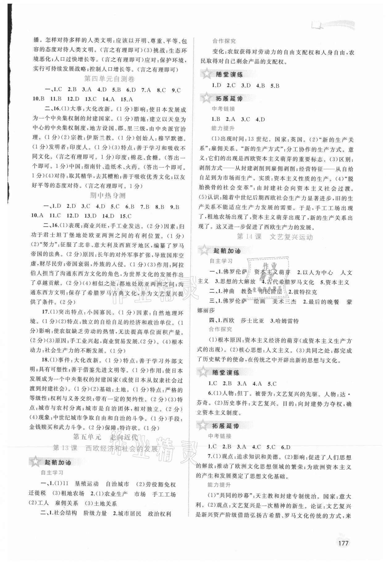 2021年新課程學(xué)習與測評同步學(xué)習九年級歷史全一冊人教版 第5頁