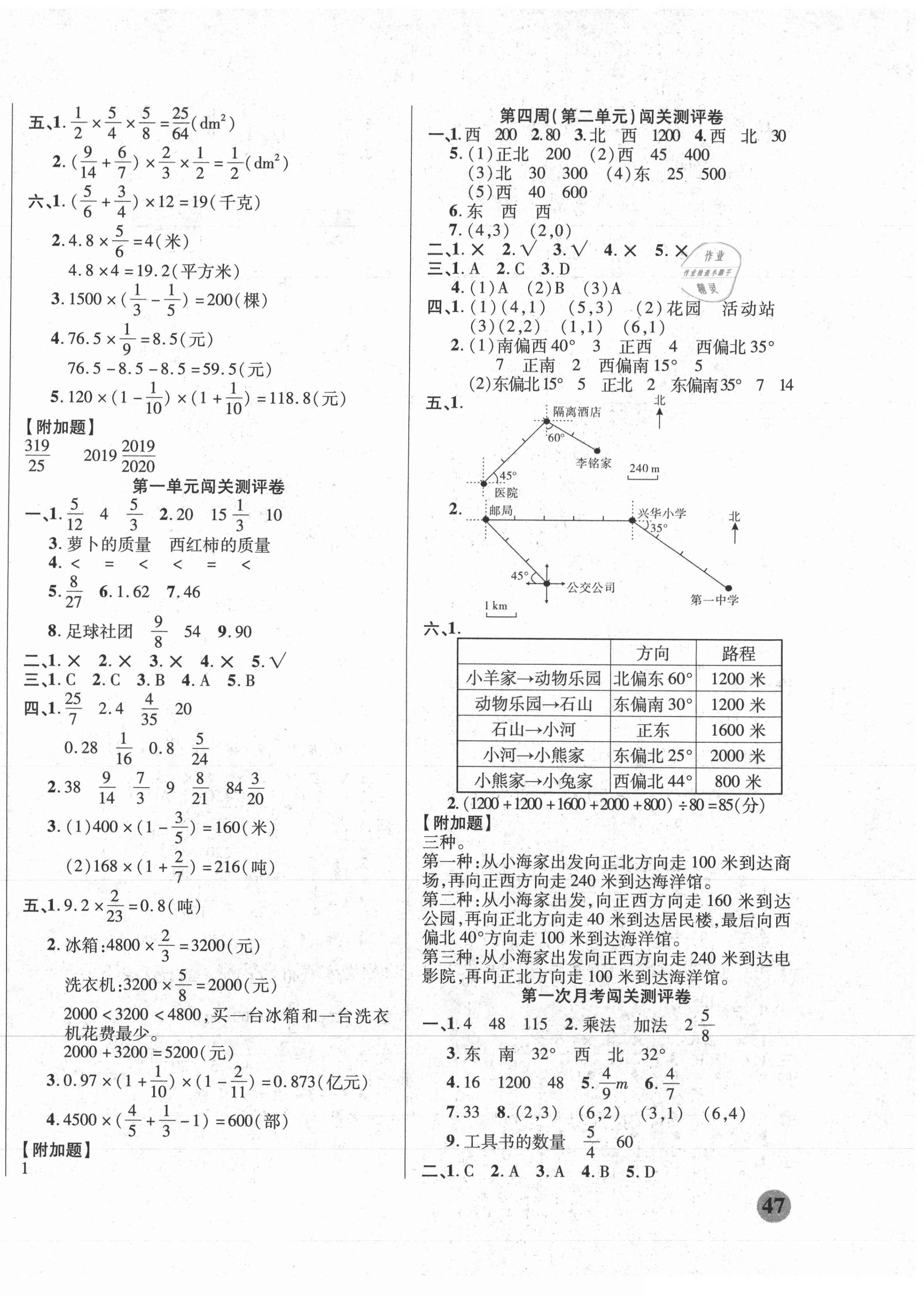 2021年大顯身手練考卷六年級數(shù)學(xué)上冊人教版 第2頁