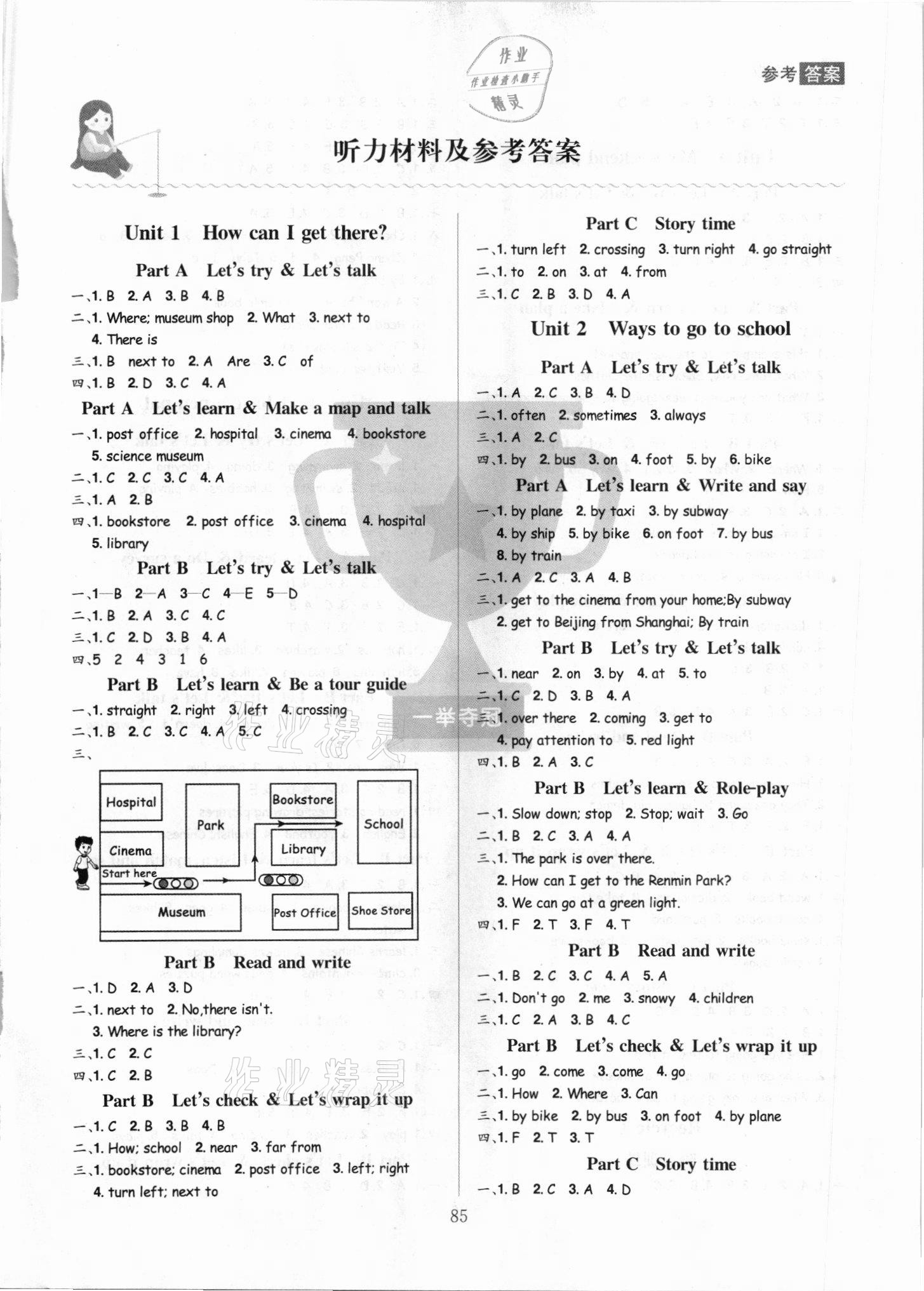 2021年龍門之星六年級英語上冊人教版 參考答案第1頁