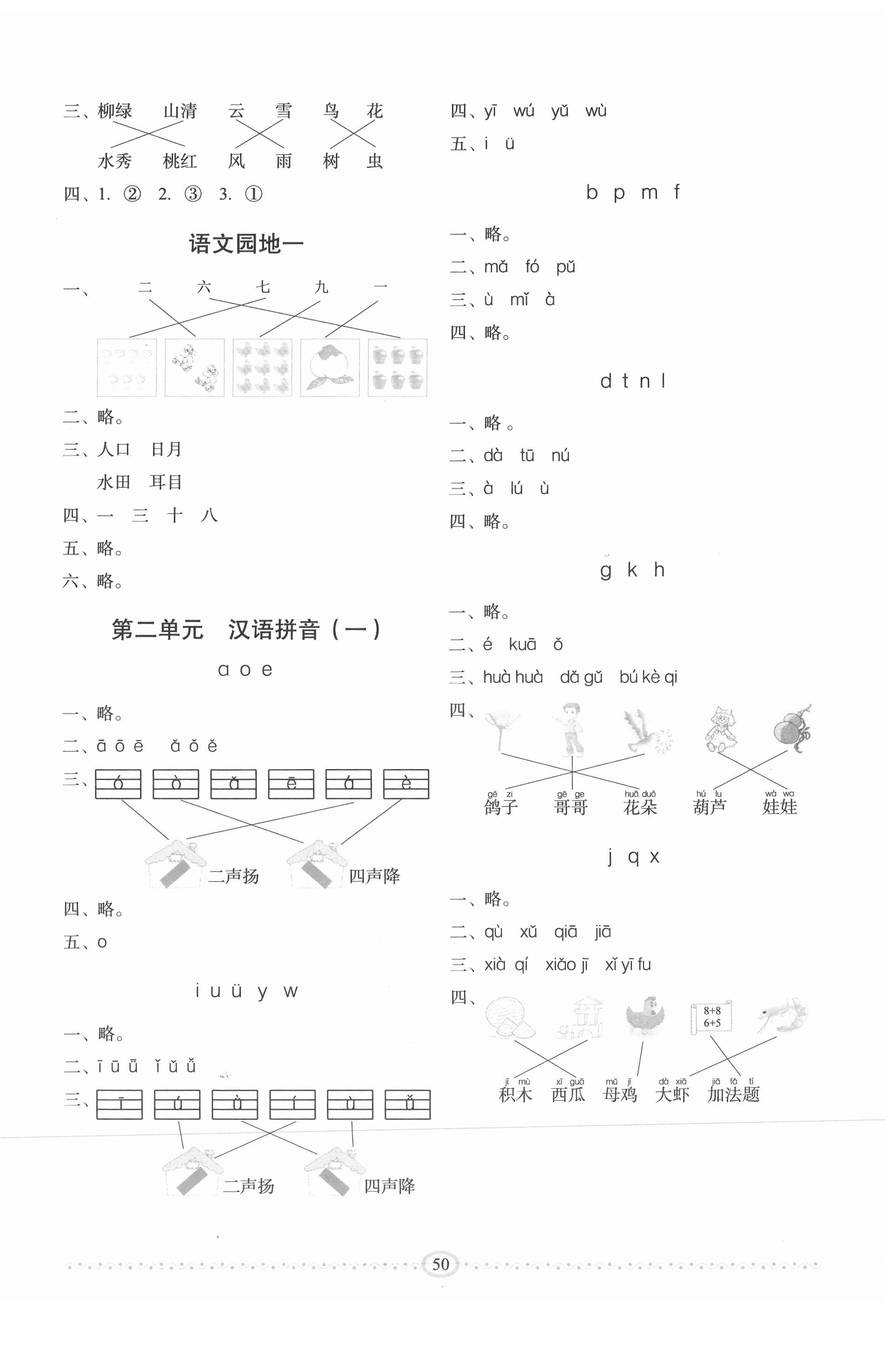 2021年隨堂同步練習一年級語文上冊人教版 第2頁