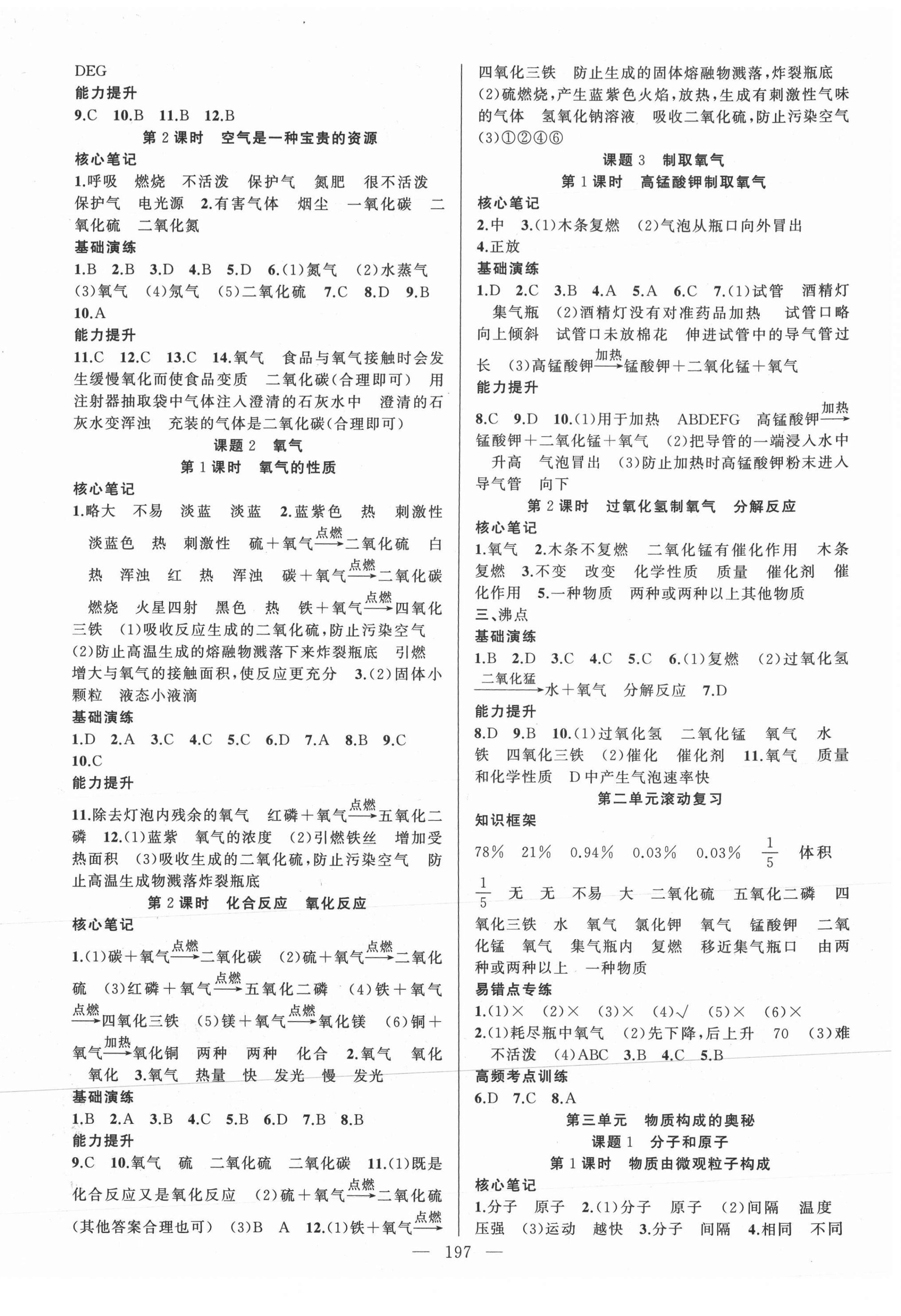 2021年原創(chuàng)新課堂九年級化學(xué)全一冊人教版深圳專版 第2頁