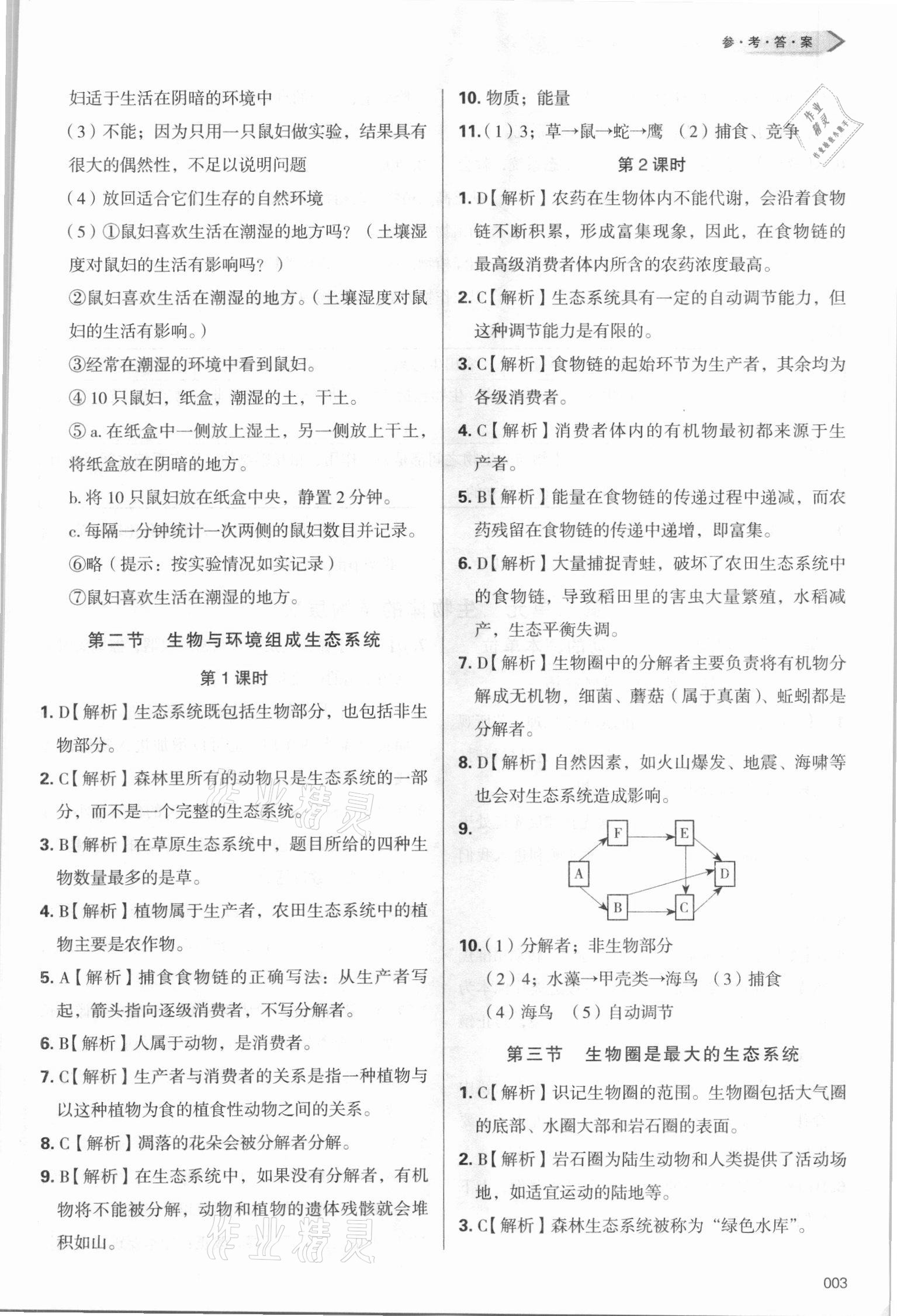 2021年学习质量监测七年级生物上册人教版 第3页