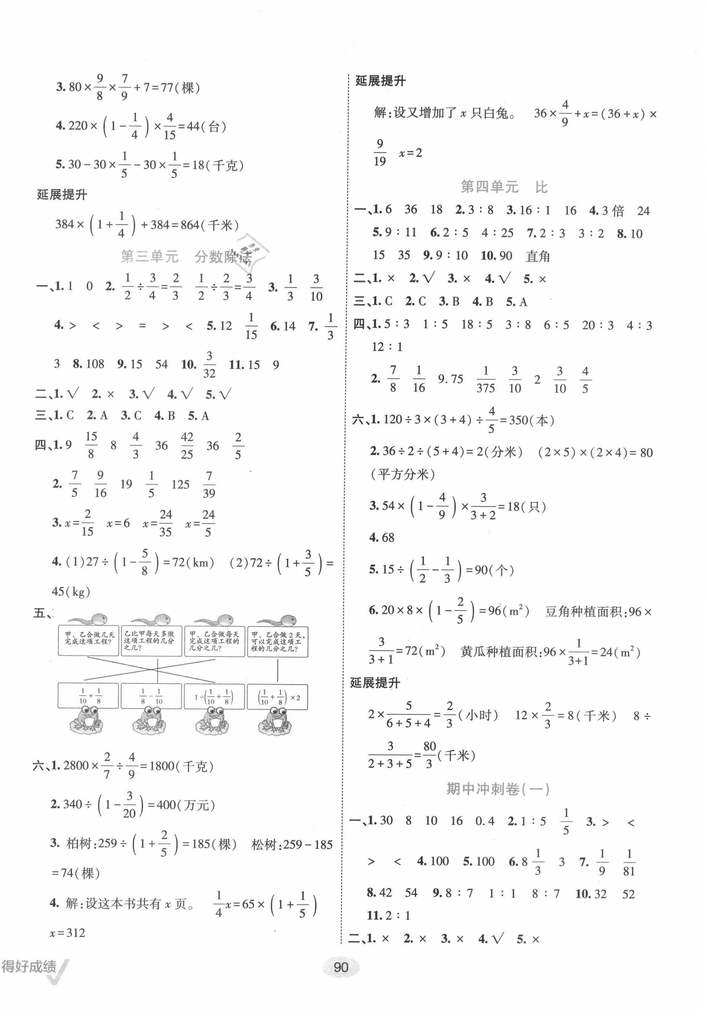 2021年神龍牛皮卷海淀考王六年級數(shù)學上冊人教版 第2頁