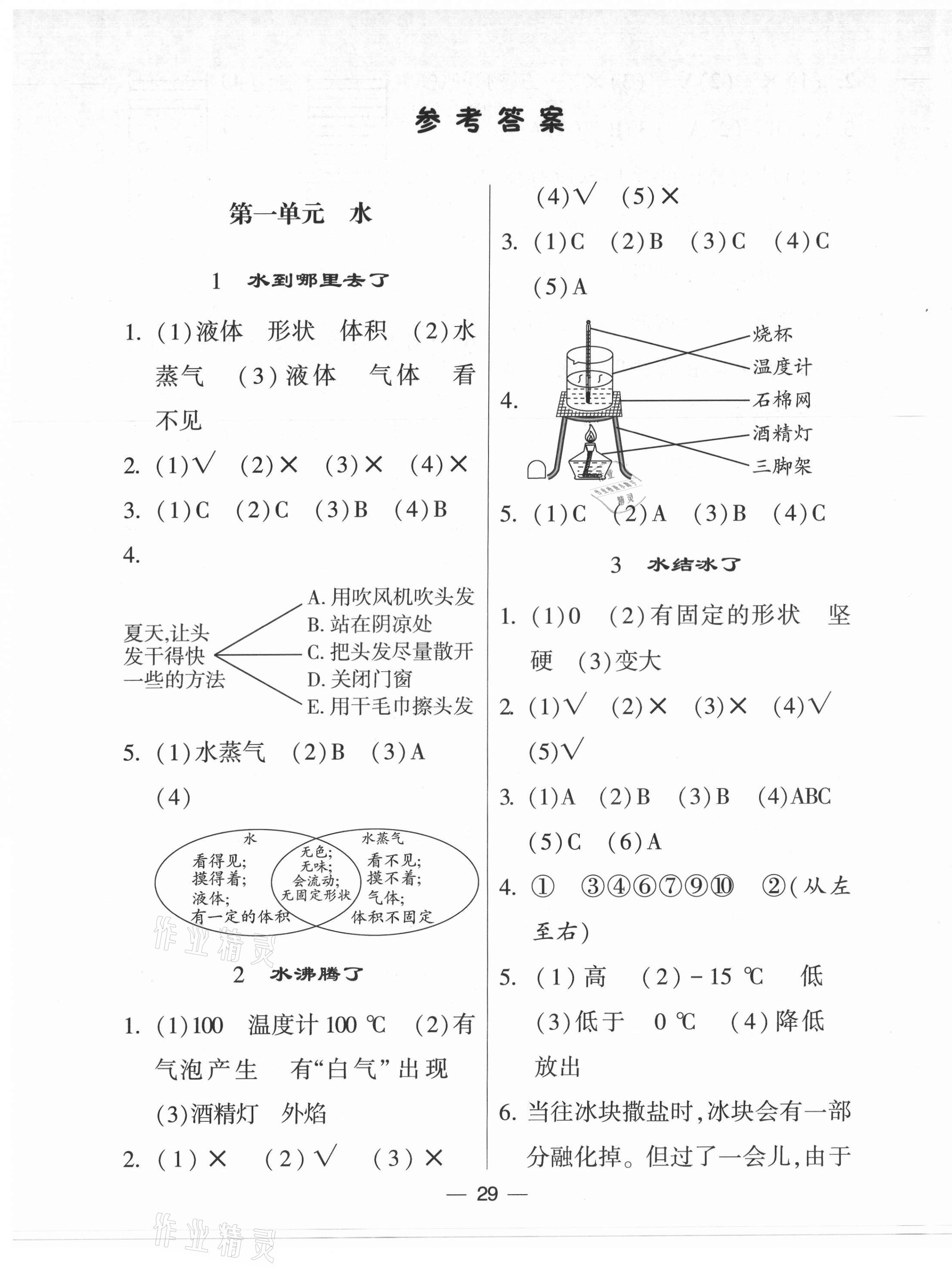 2021年学霸课时作业三年级科学上册教科版 第1页