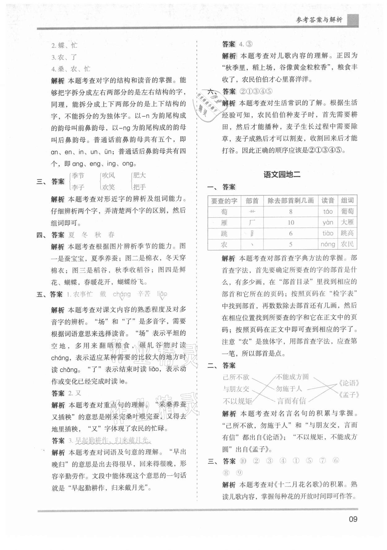 2021年木頭馬分層課課練二年級語文上冊人教版浙江專版 第9頁