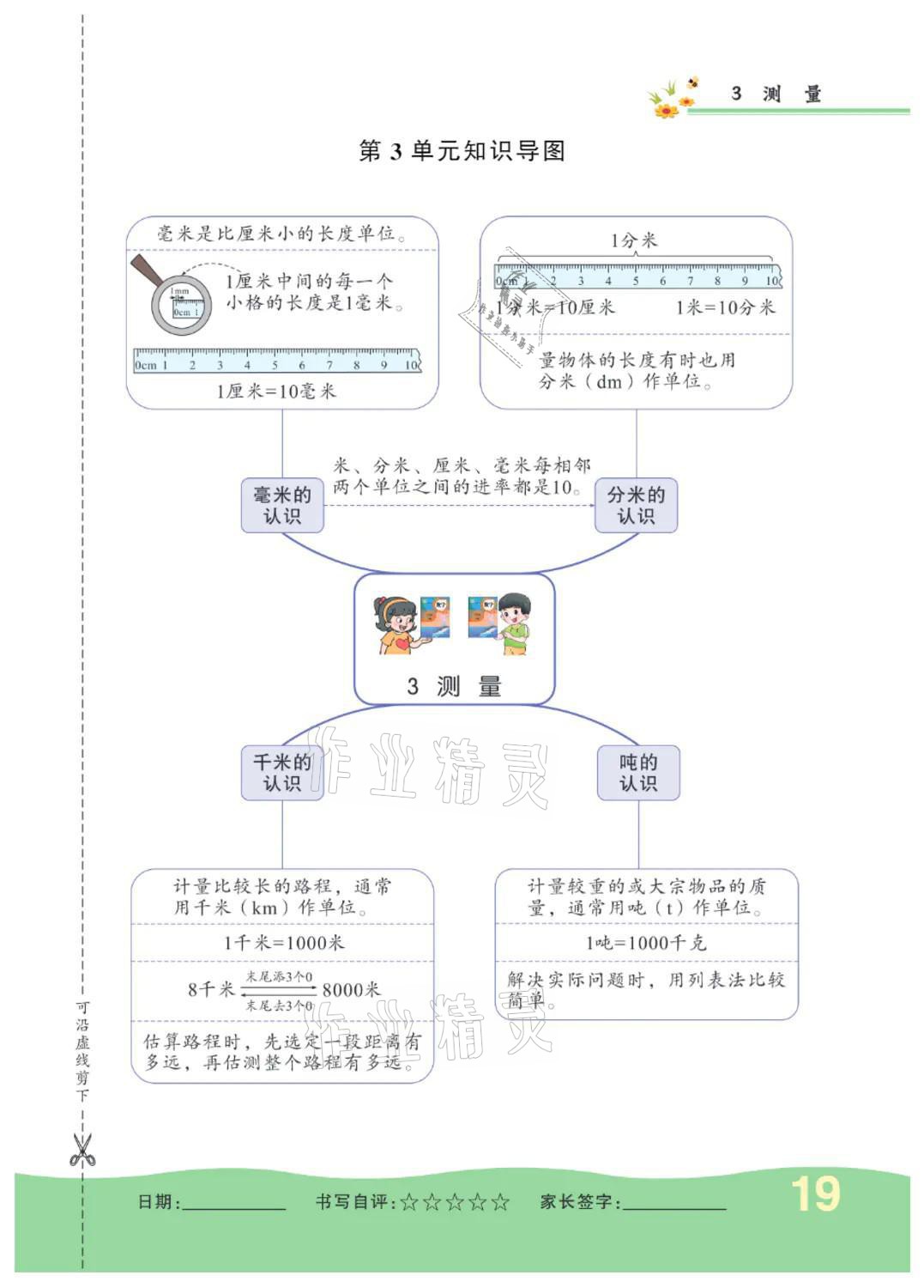 2021年小學(xué)一課三練我的作業(yè)本三年級(jí)數(shù)學(xué)上冊(cè)人教版 參考答案第19頁(yè)