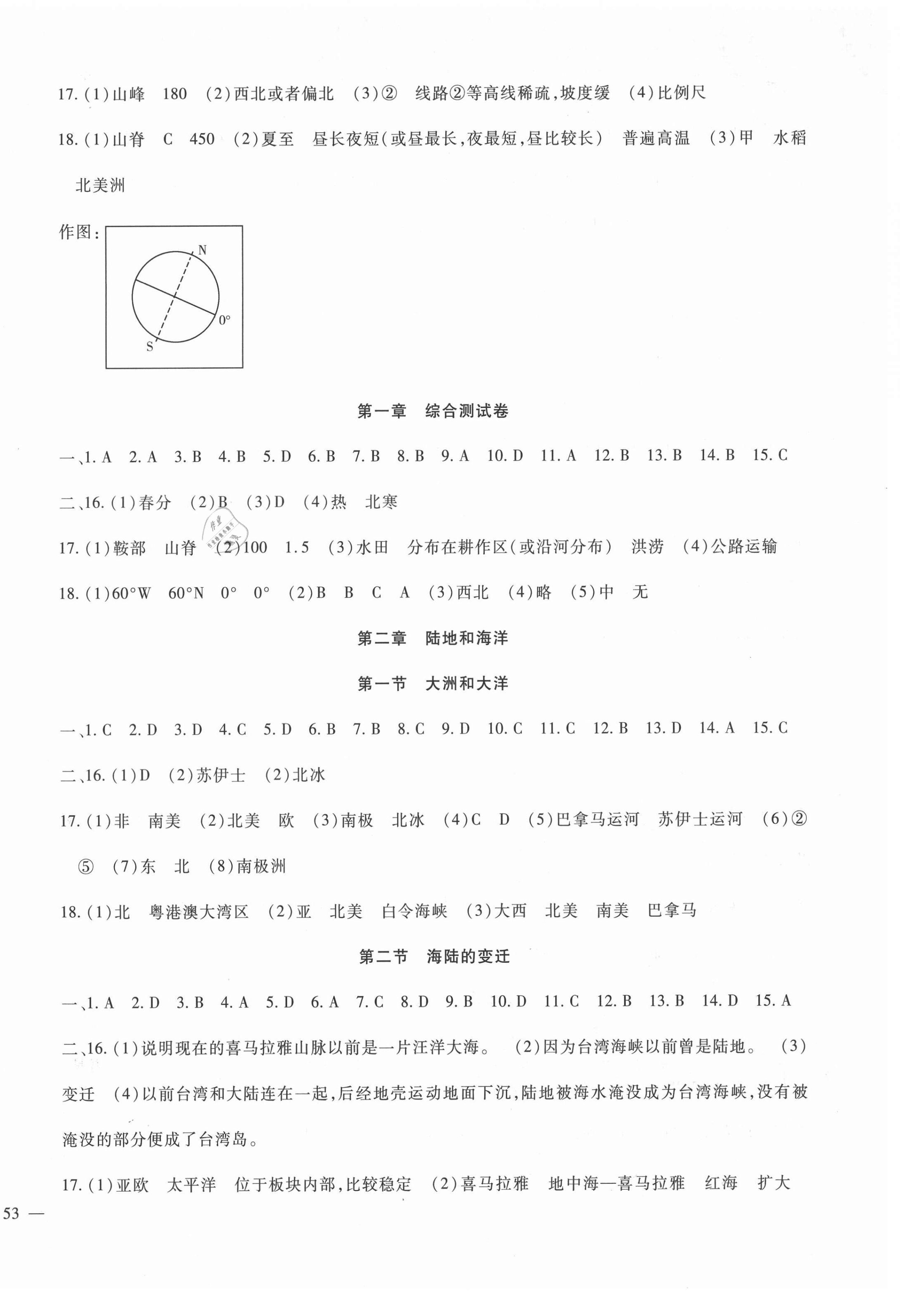 2021年華夏一卷通七年級(jí)地理上冊人教版 第2頁