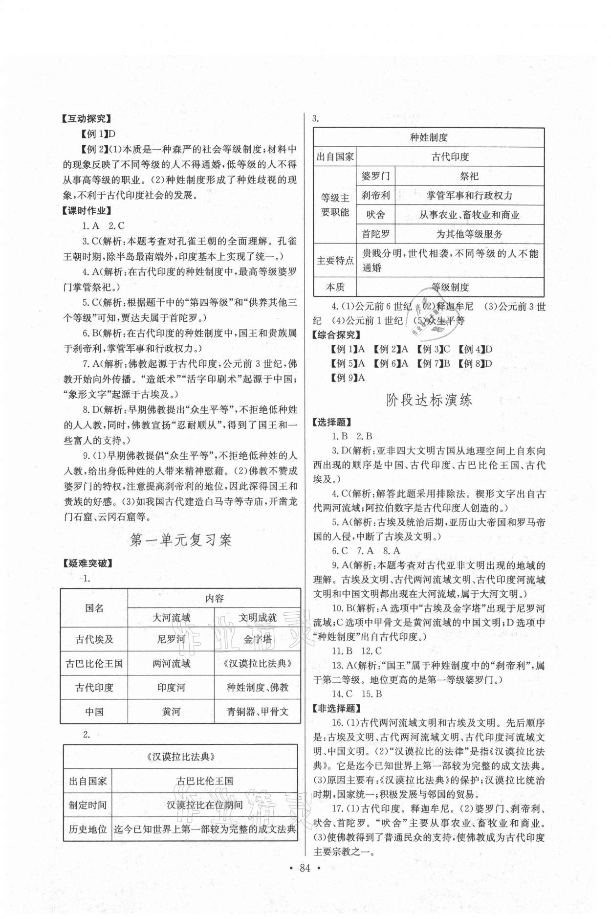 2021年长江全能学案同步练习册九年级历史上册人教版 第2页