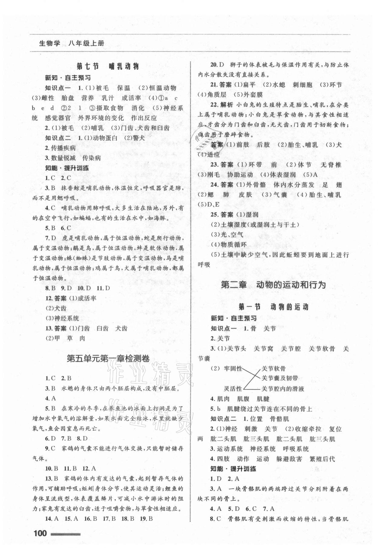 2021年生物配套綜合練習(xí)八年級上冊人教版 第4頁