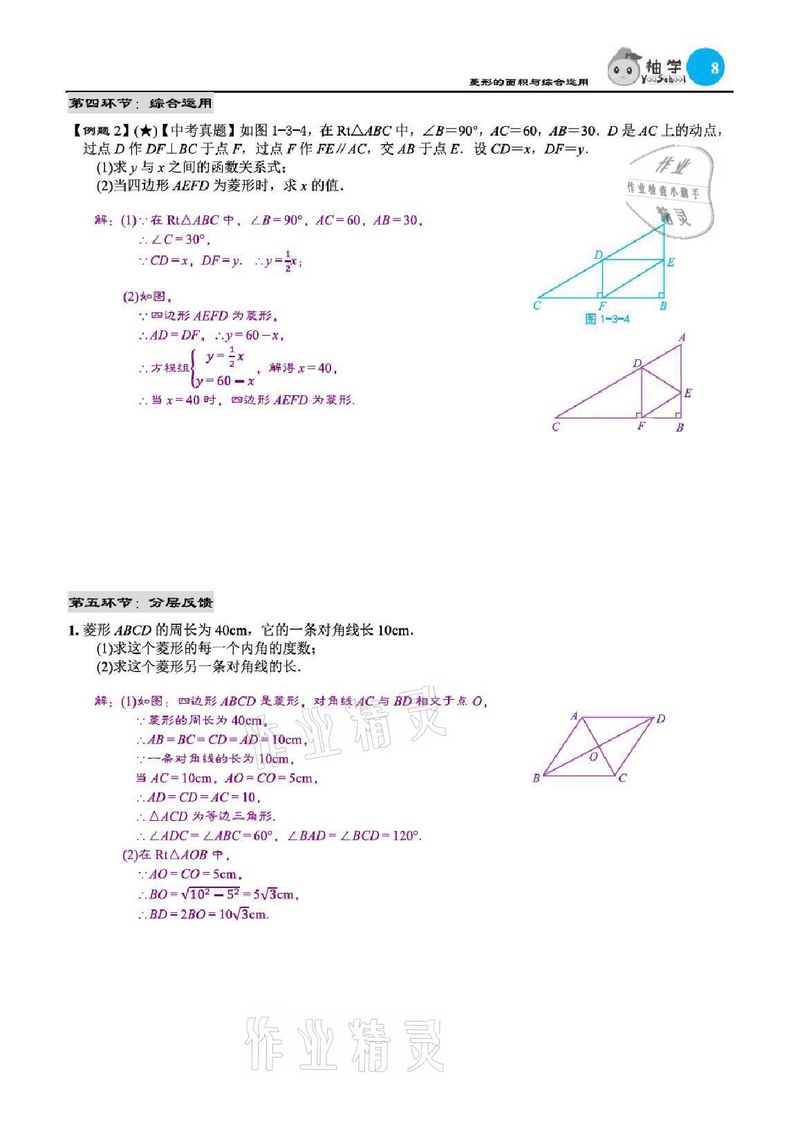 2021年慧學智評九年級數學上冊北師大版 參考答案第31頁