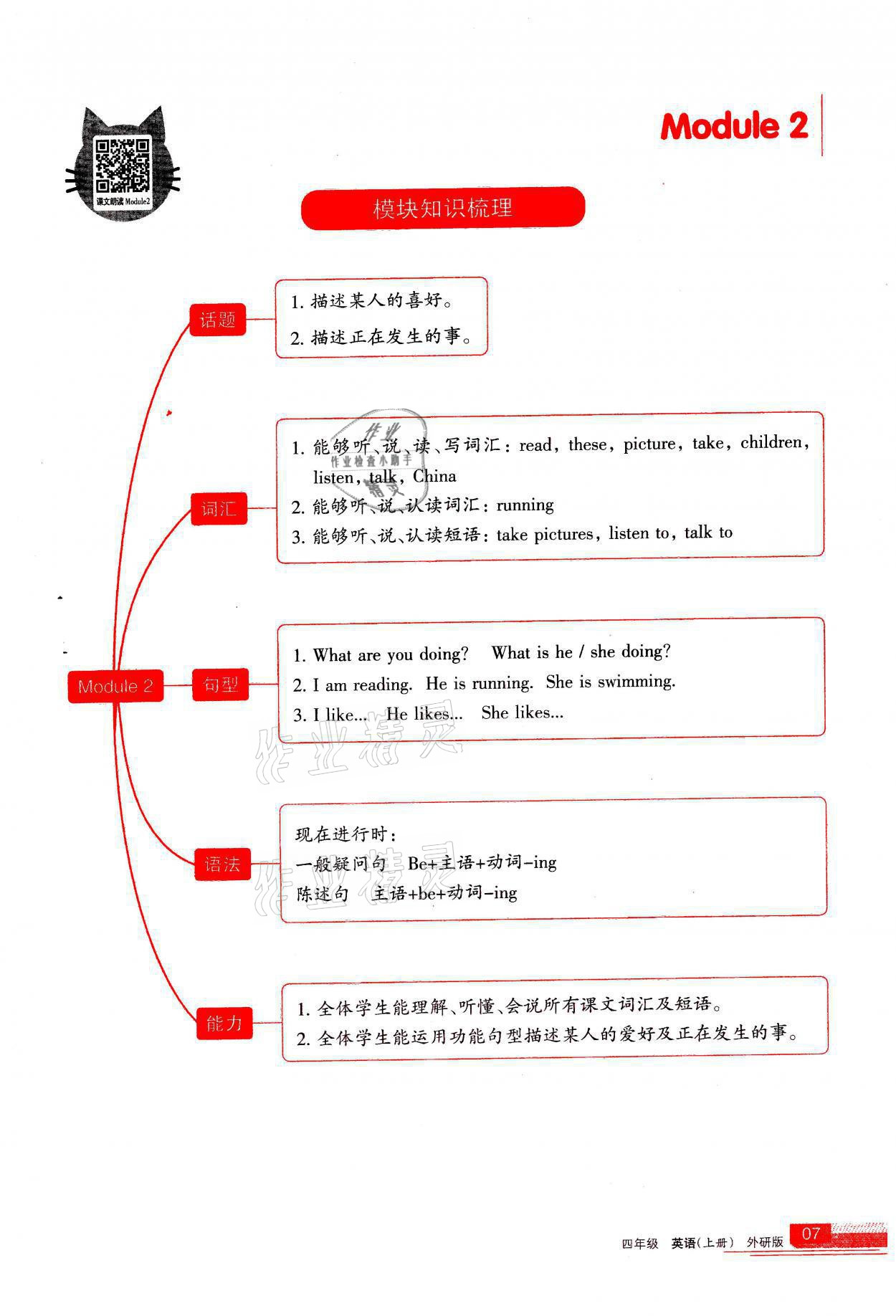 2021年学习之友四年级英语上册外研版 参考答案第7页