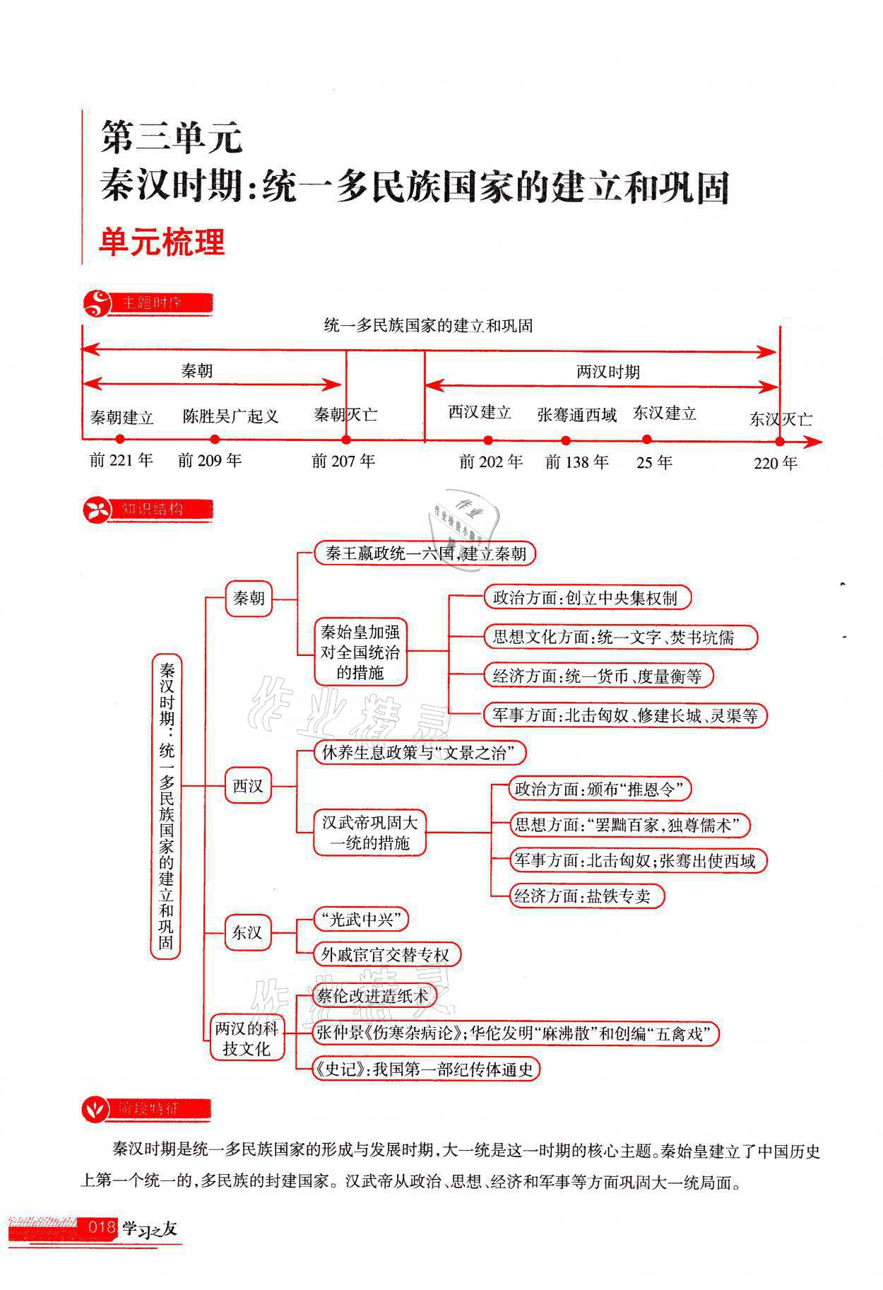 2021年学习之友七年级历史全一册人教版 参考答案第18页