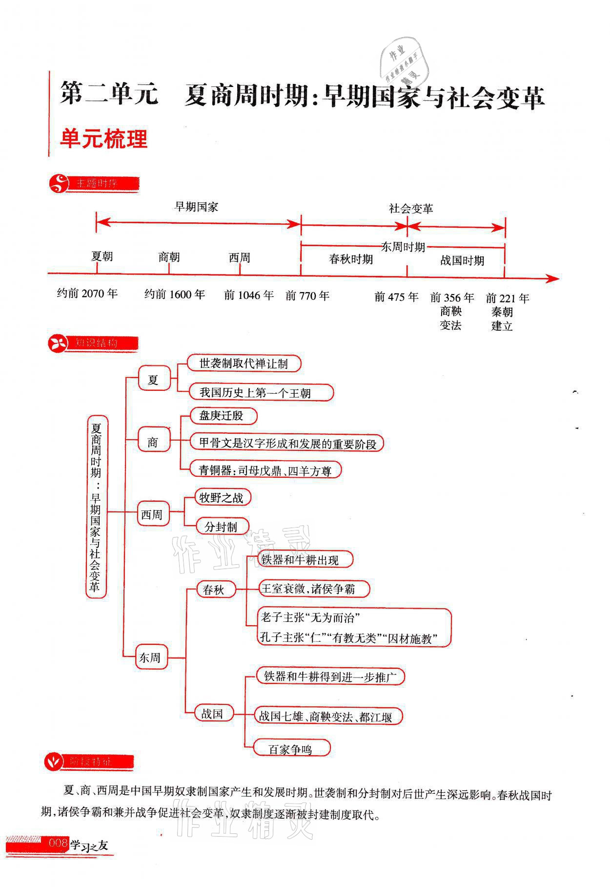 2021年學(xué)習(xí)之友七年級歷史全一冊人教版 參考答案第8頁