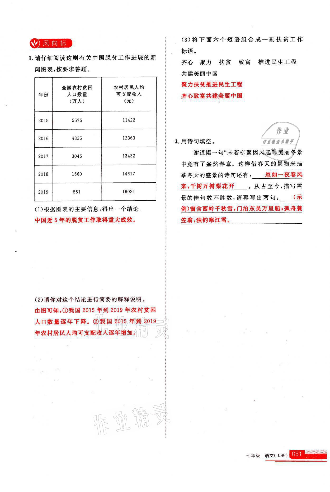 2021年學(xué)習(xí)之友七年級(jí)語文上冊人教版 第51頁