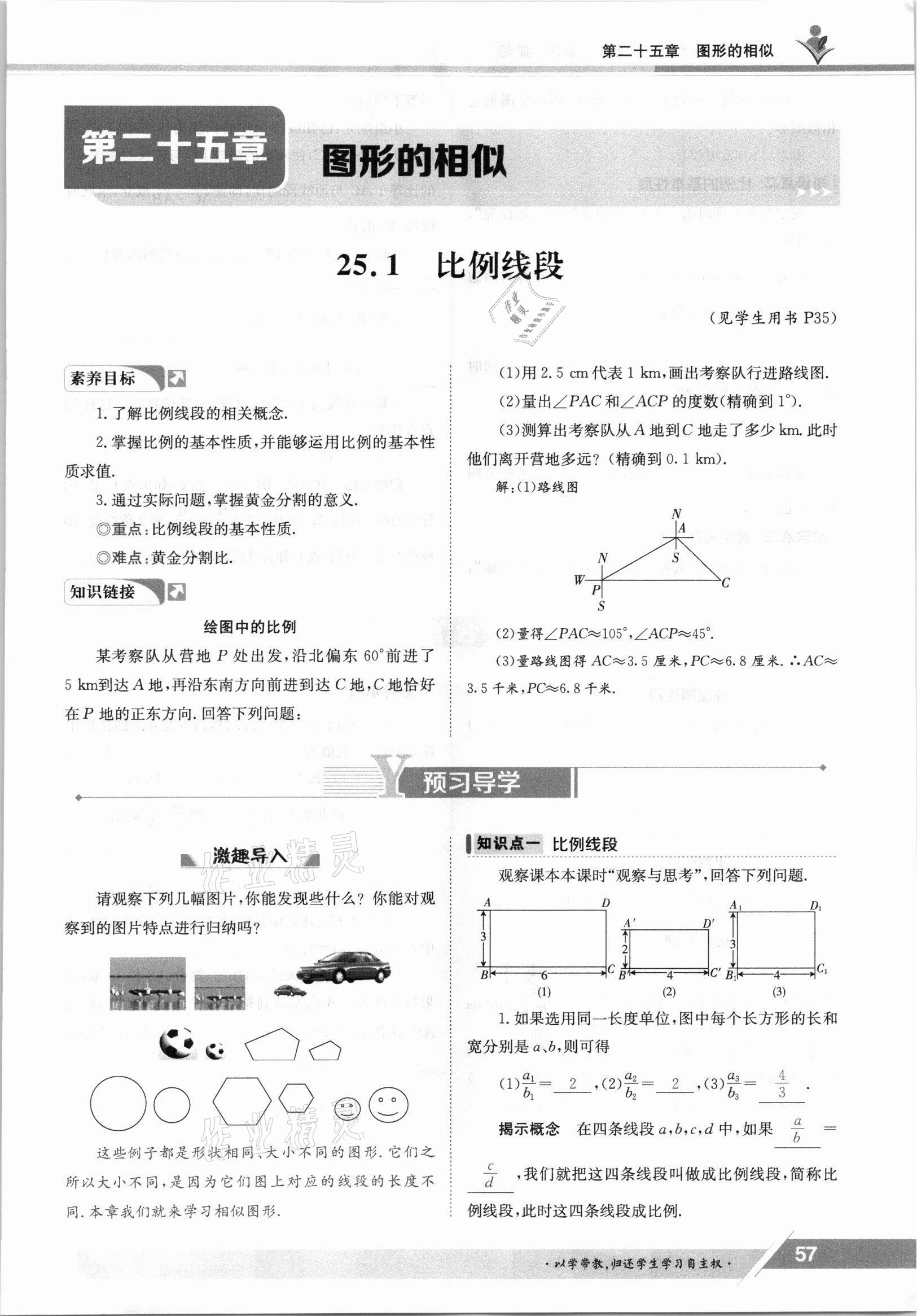 2021年金太阳导学案九年级数学全一册冀教版 参考答案第57页