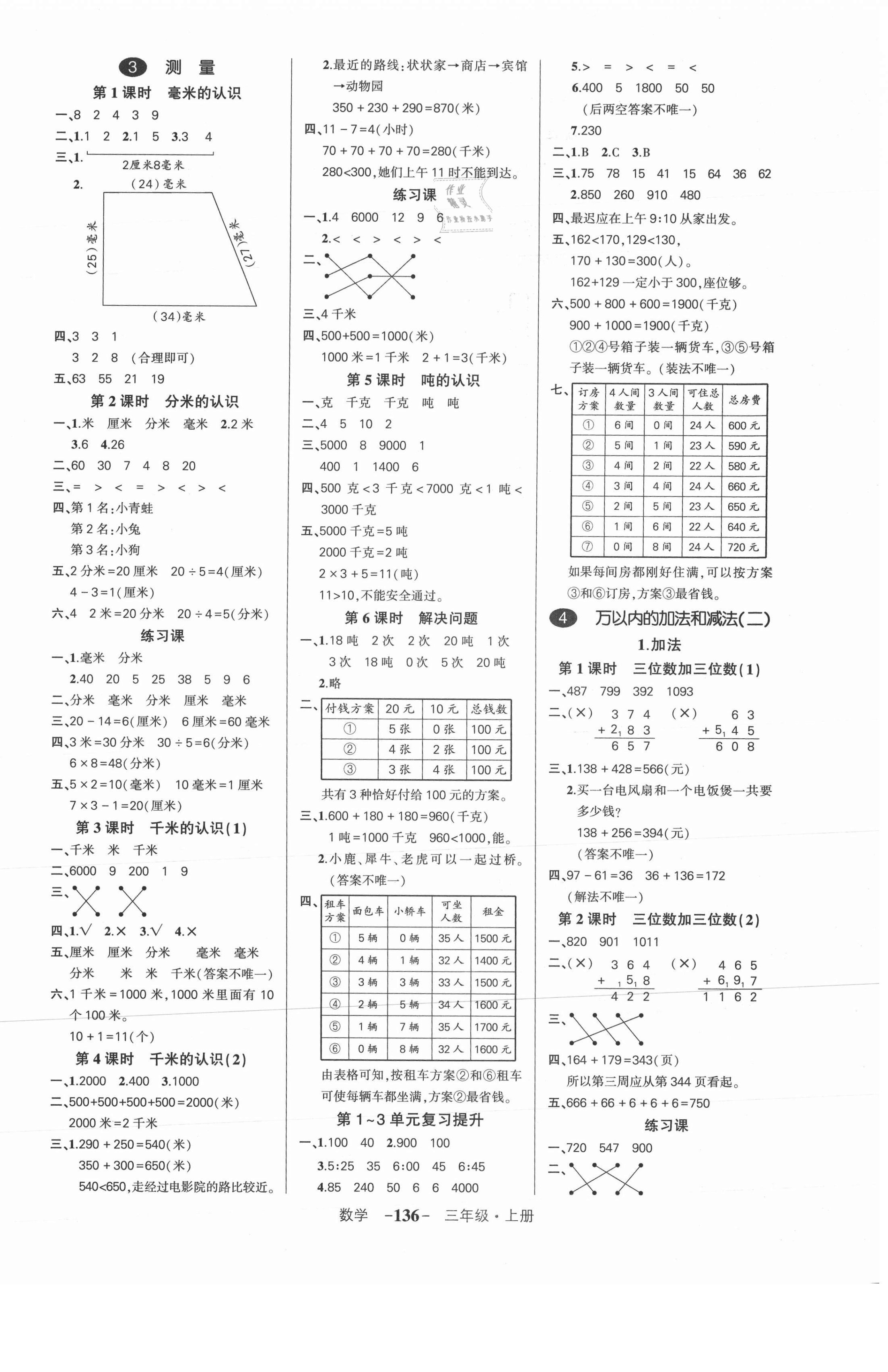 2021年狀元成才路創(chuàng)優(yōu)作業(yè)100分三年級數(shù)學(xué)上冊人教版浙江專版 第2頁