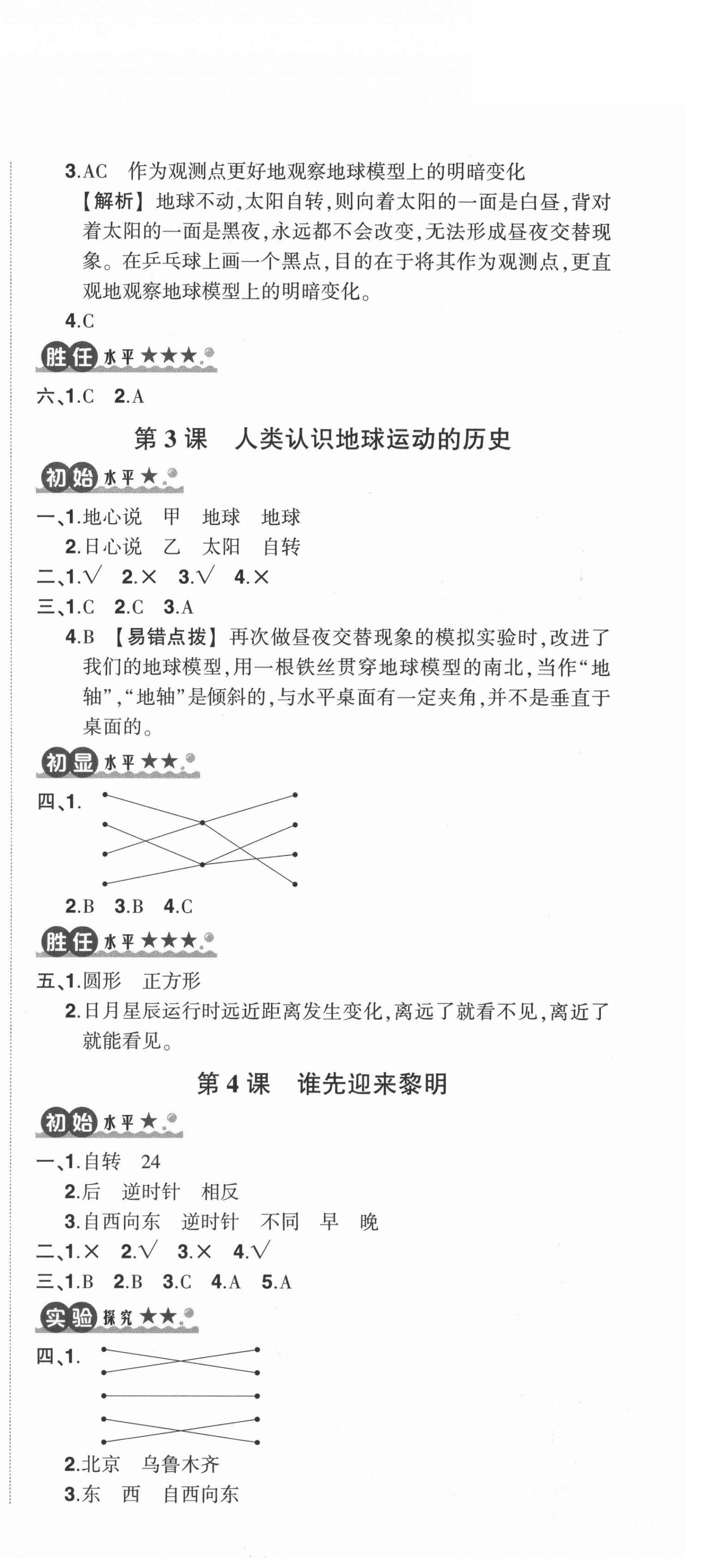 2021年状元成才路创优作业100分六年级科学上册教科版 第11页