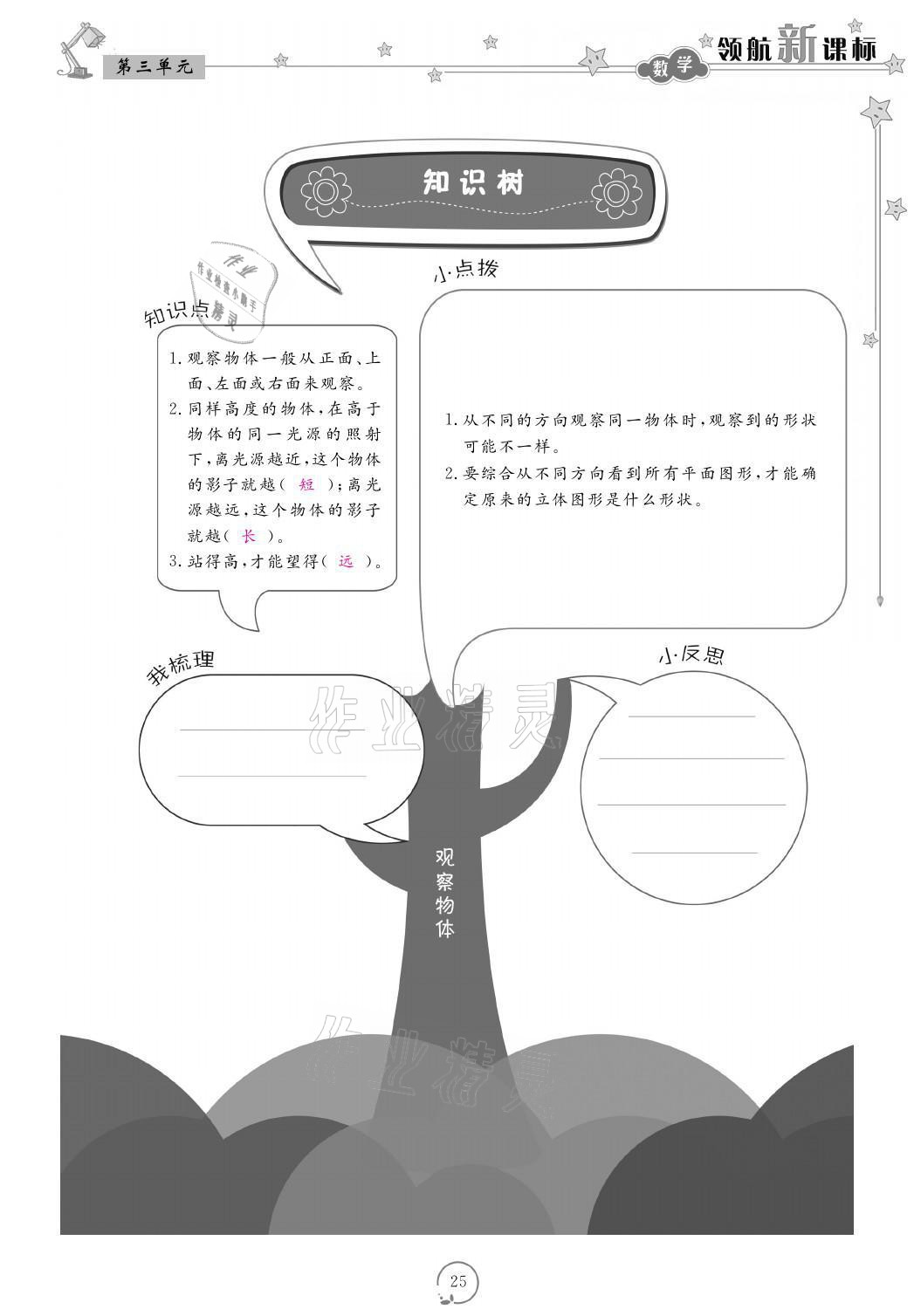 2021年領(lǐng)航新課標(biāo)練習(xí)冊六年級數(shù)學(xué)上冊北師大版 參考答案第25頁