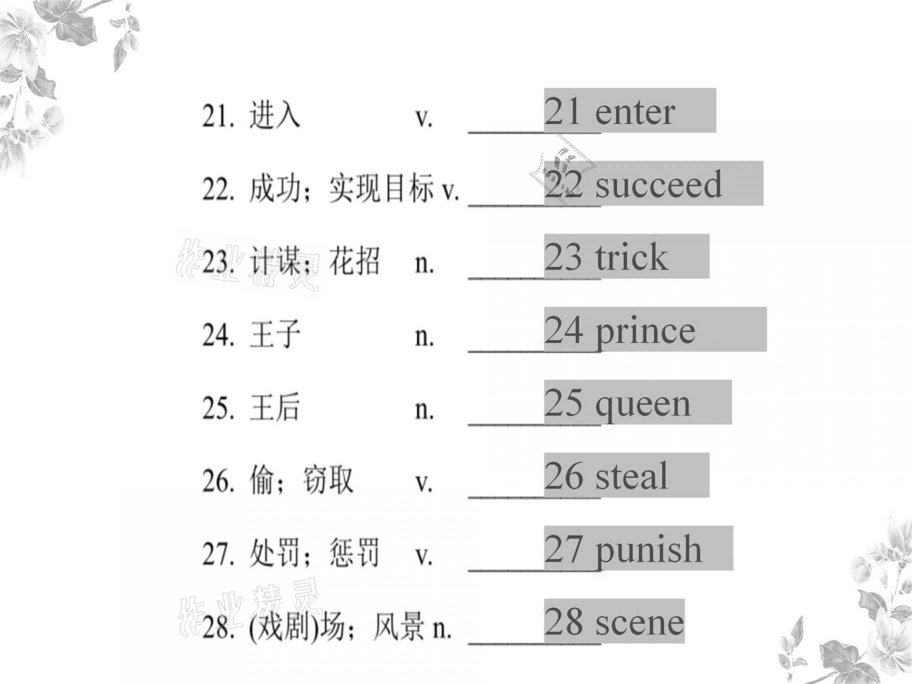 2021年基礎(chǔ)知識(shí)同步訓(xùn)練10分鐘八年級(jí)英語上冊(cè)滬教版深圳專版 參考答案第24頁