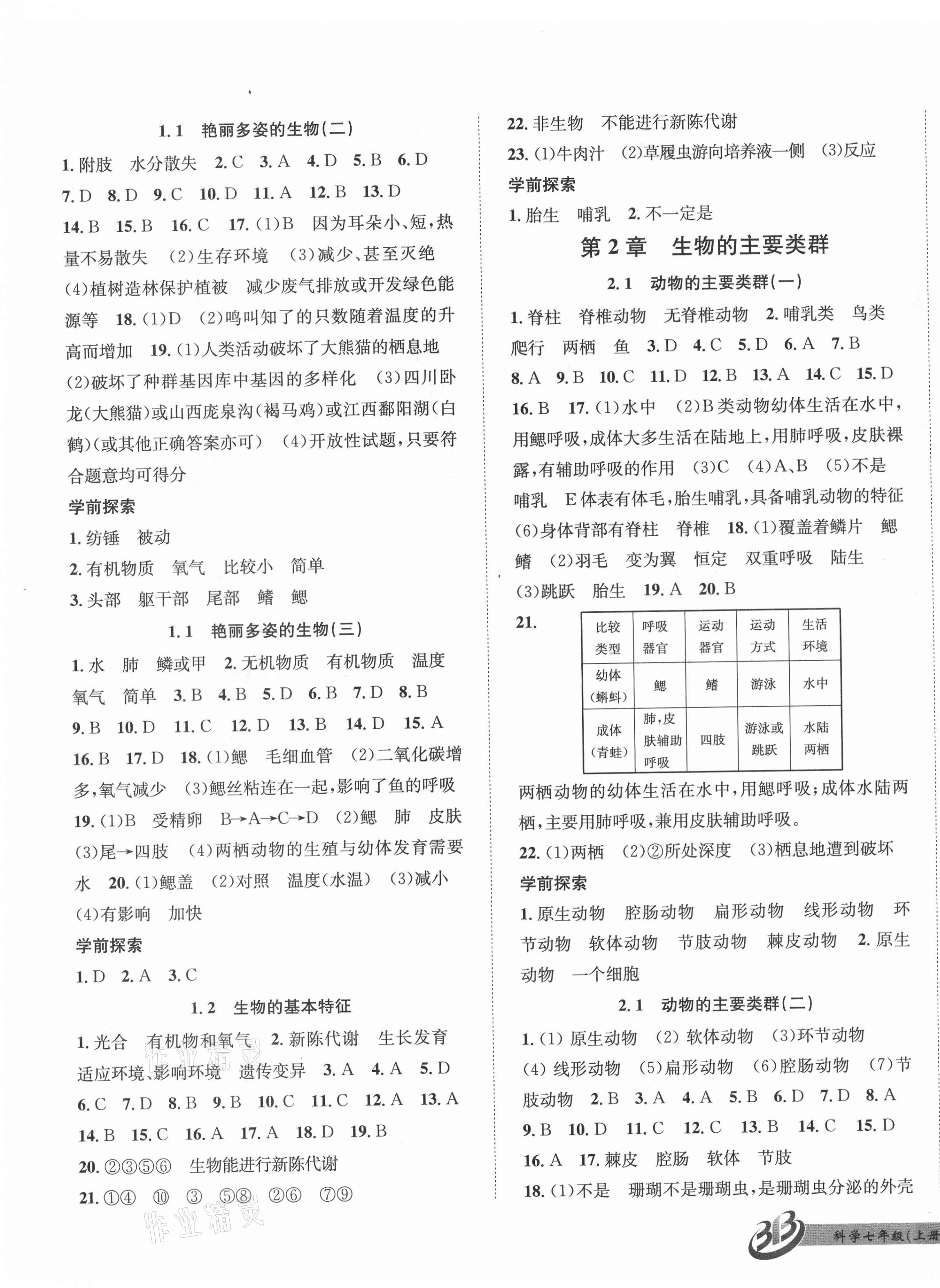 2021年名师金典BFB初中课时优化七年级科学上册华师大版宁波专版 第3页