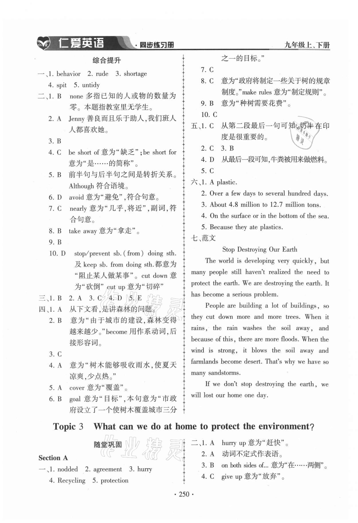 2021年仁爱英语同步练习册九年级全一册仁爱版 第14页