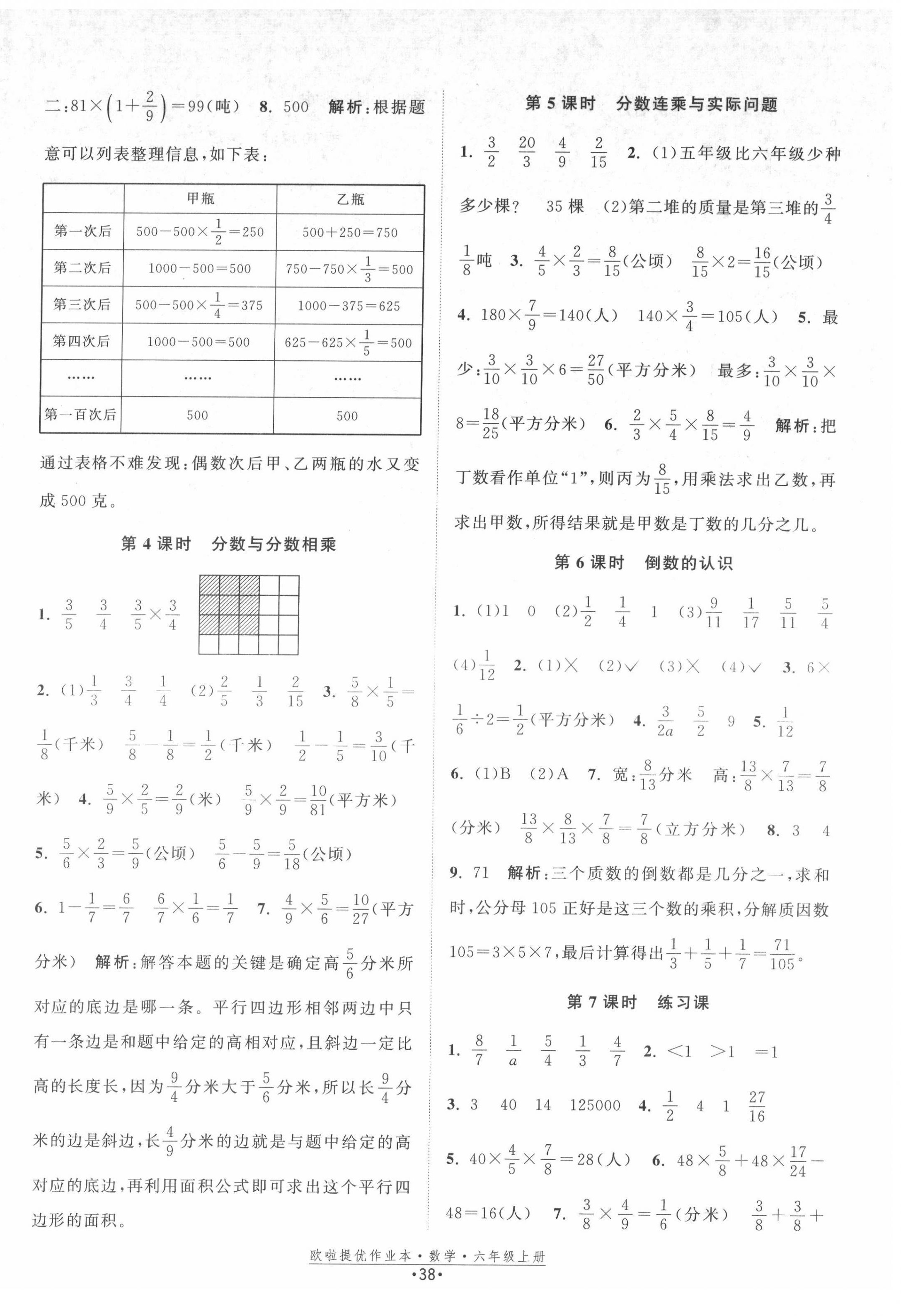 2021年歐啦提優(yōu)作業(yè)本六年級數(shù)學(xué)上冊蘇教版 第6頁