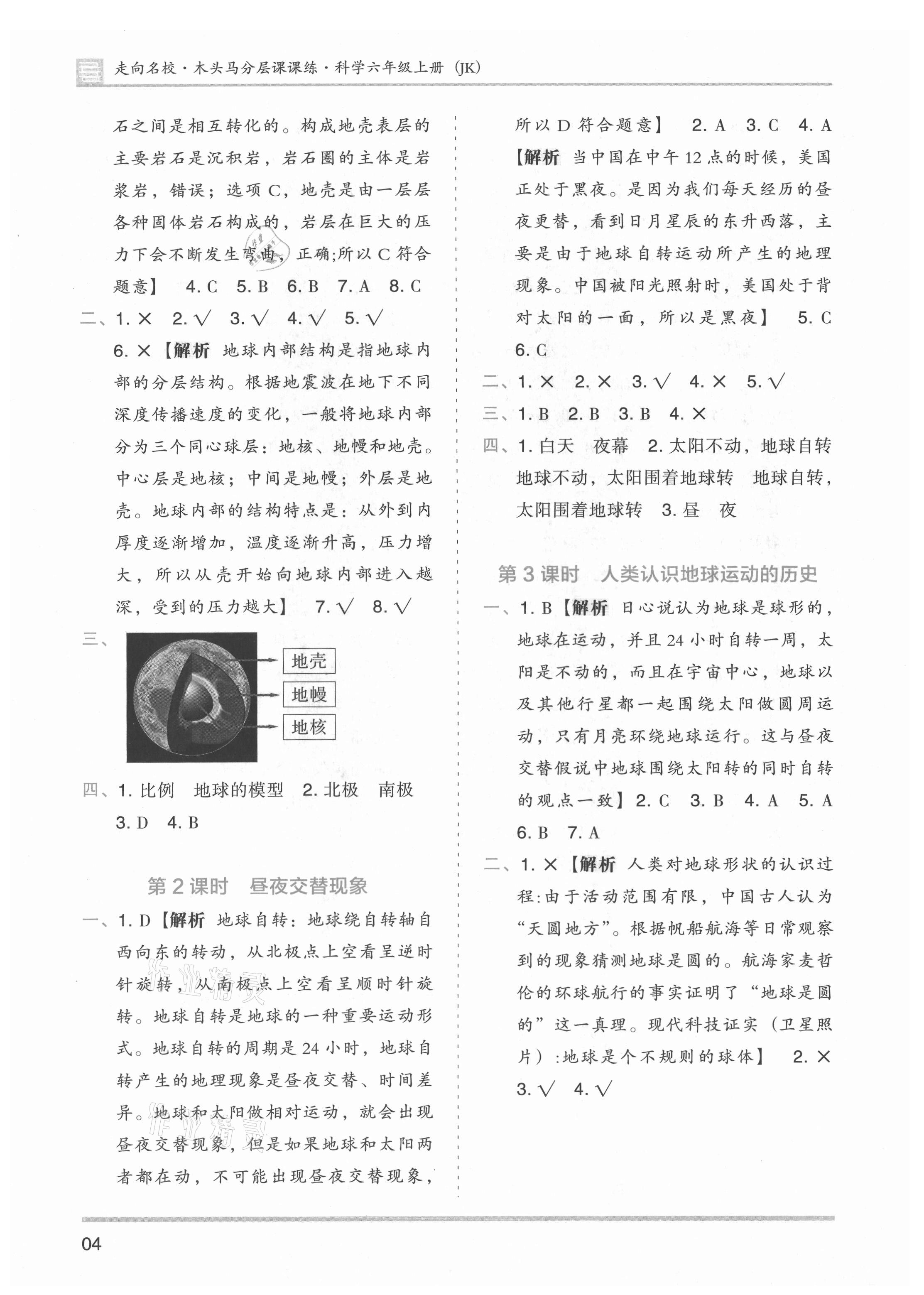 2021年木頭馬分層課課練六年級科學(xué)上冊教科版 第4頁