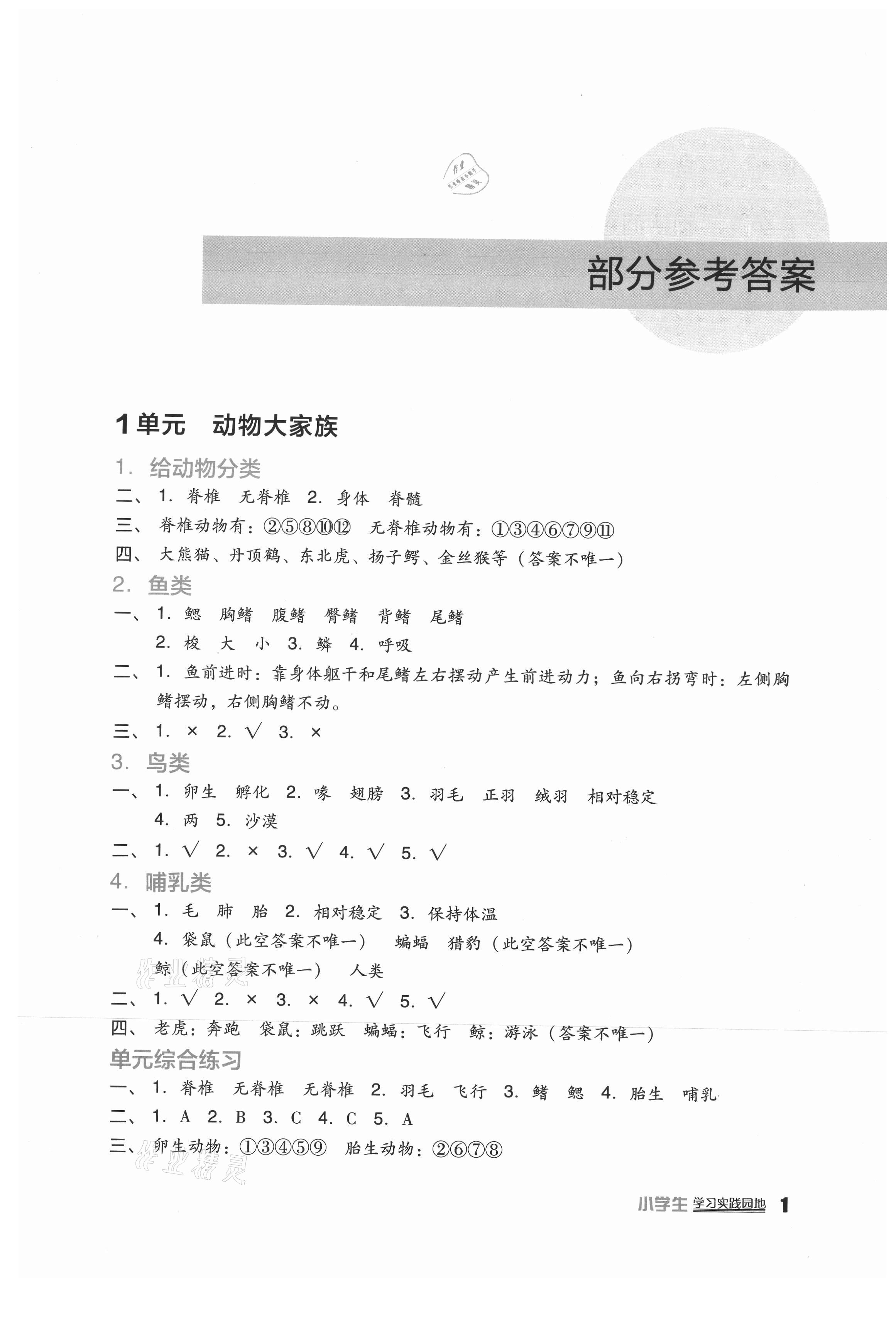 2021年學(xué)習(xí)實(shí)踐園地四年級(jí)科學(xué)上冊(cè)蘇教版 第1頁