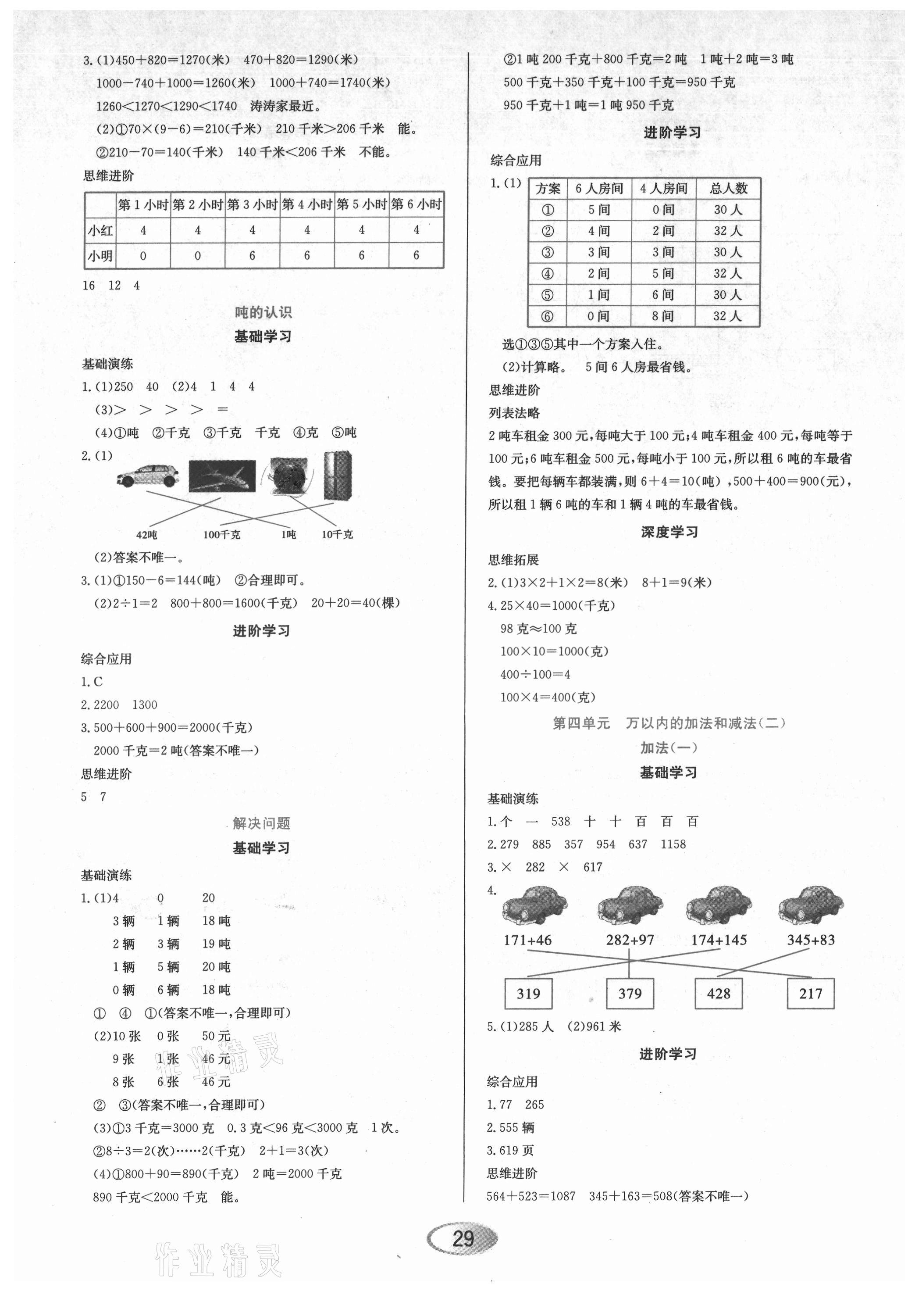 2021年資源與評(píng)價(jià)三年級(jí)數(shù)學(xué)上冊(cè)人教版 第3頁