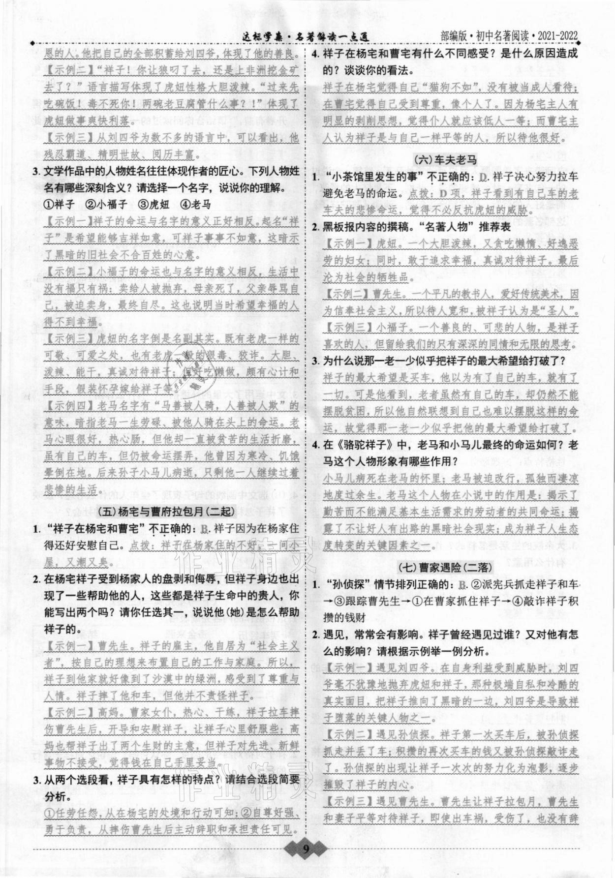 2022年廣東達(dá)標(biāo)學(xué)案名著解讀一點(diǎn)通 第9頁