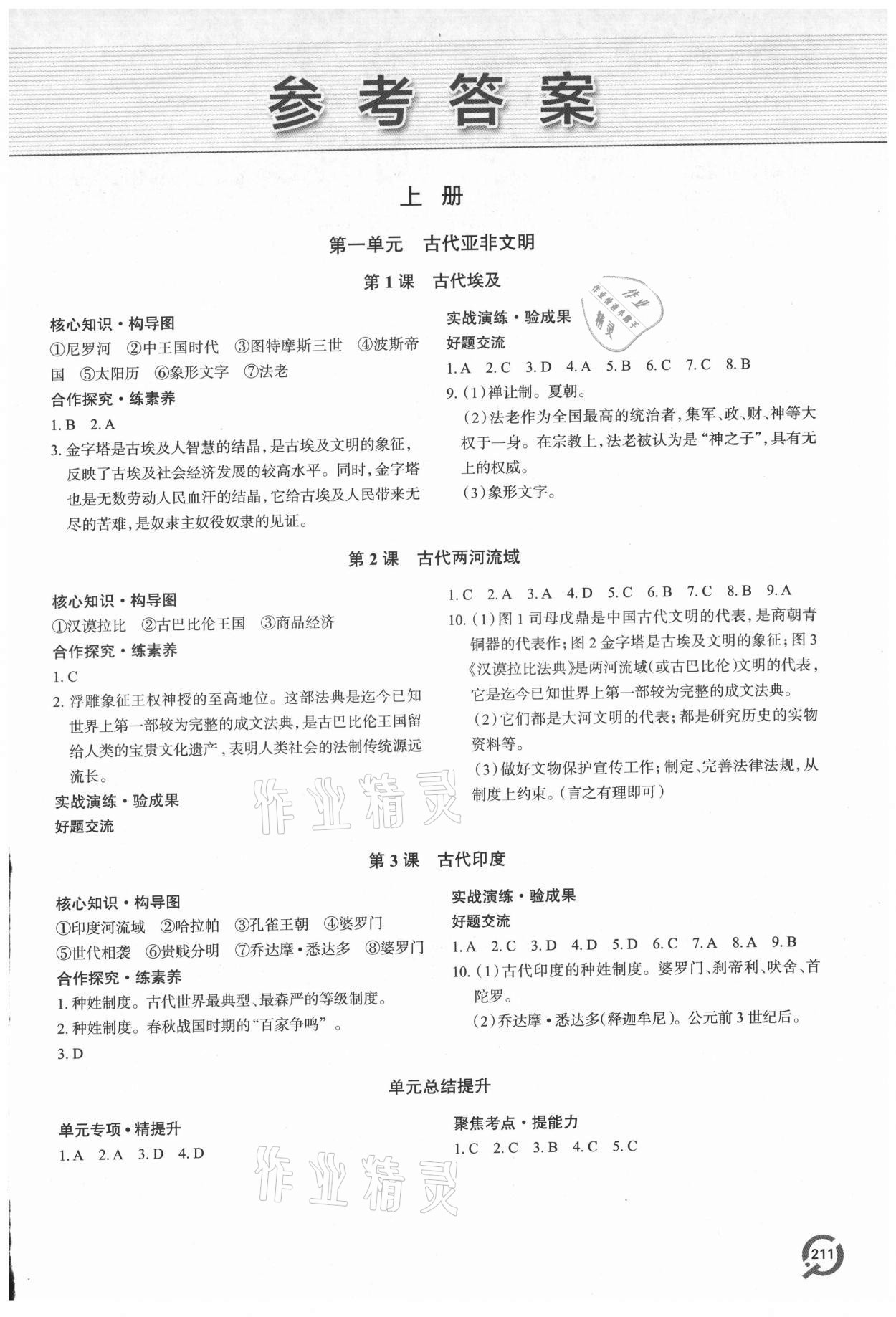 2021年新課堂學習與探究九年級歷史全一冊人教版 第1頁