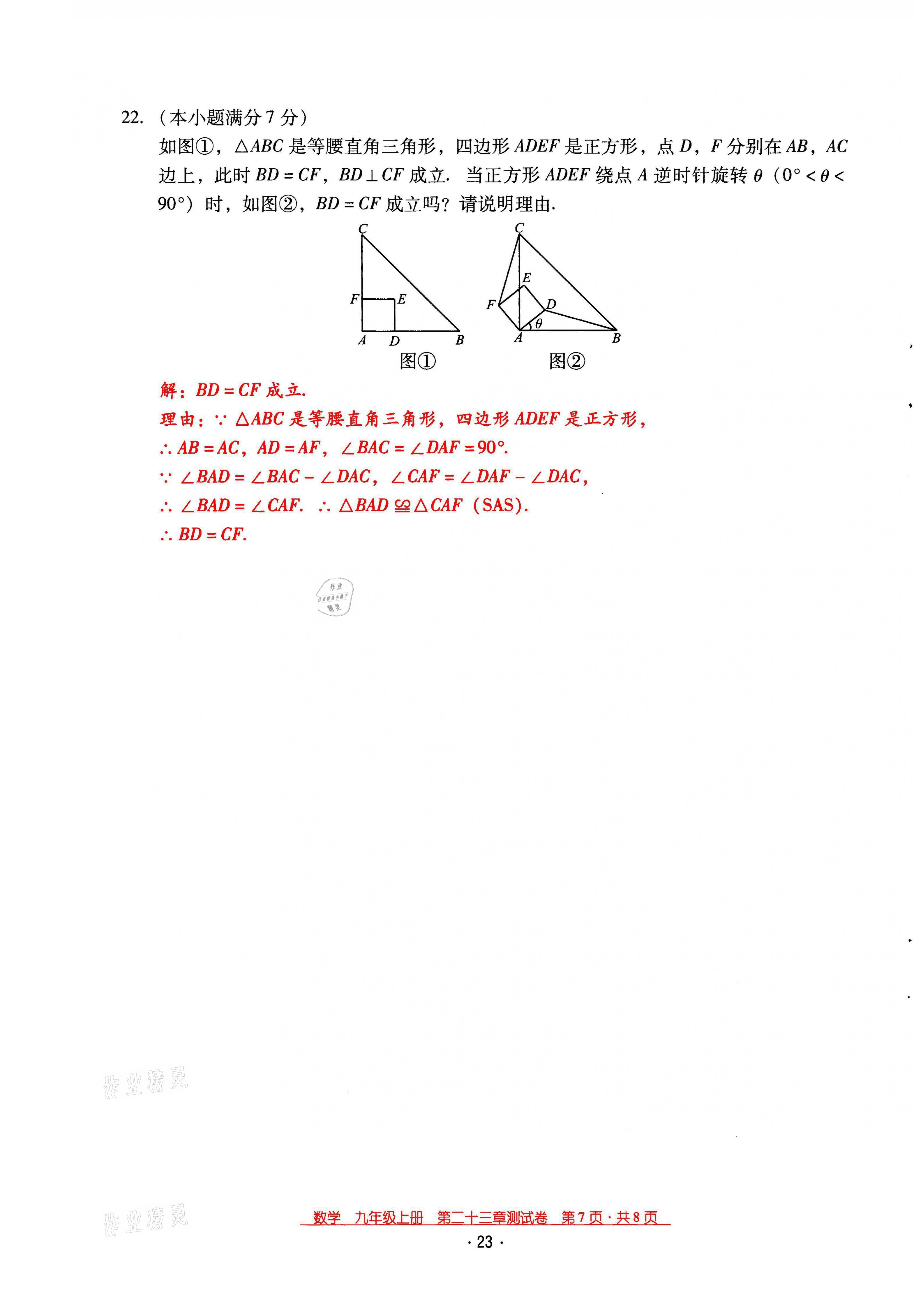 2021年云南省標(biāo)準(zhǔn)教輔優(yōu)佳學(xué)案九年級數(shù)學(xué)上冊人教版 第23頁