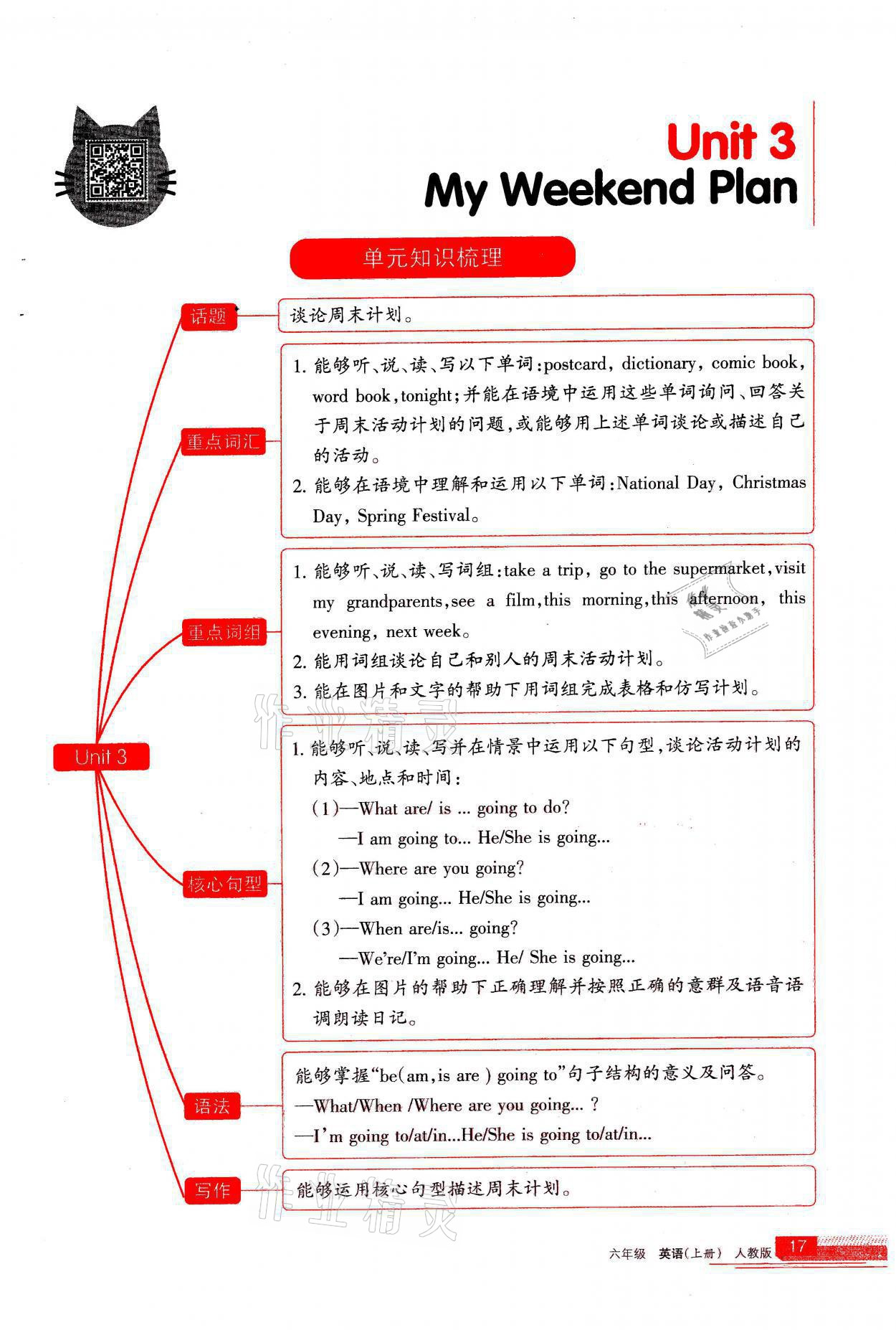 2021年学习之友六年级英语上册人教版 参考答案第17页