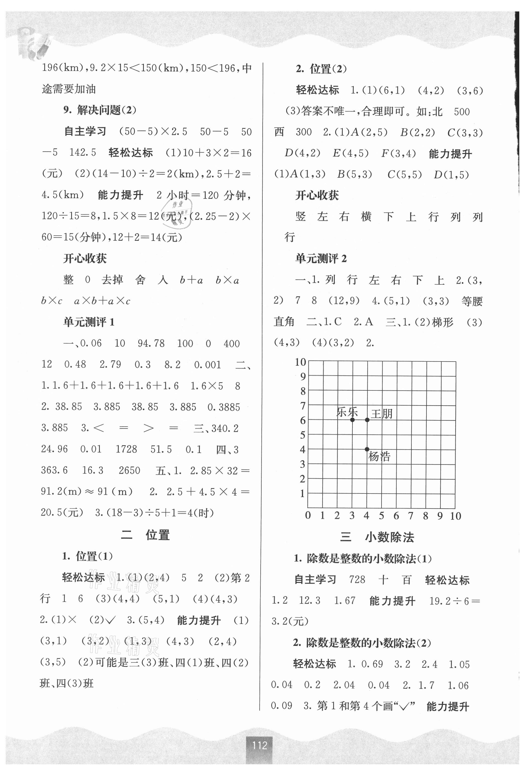 2021年自主學(xué)習(xí)能力測評五年級數(shù)學(xué)上冊人教版 第2頁