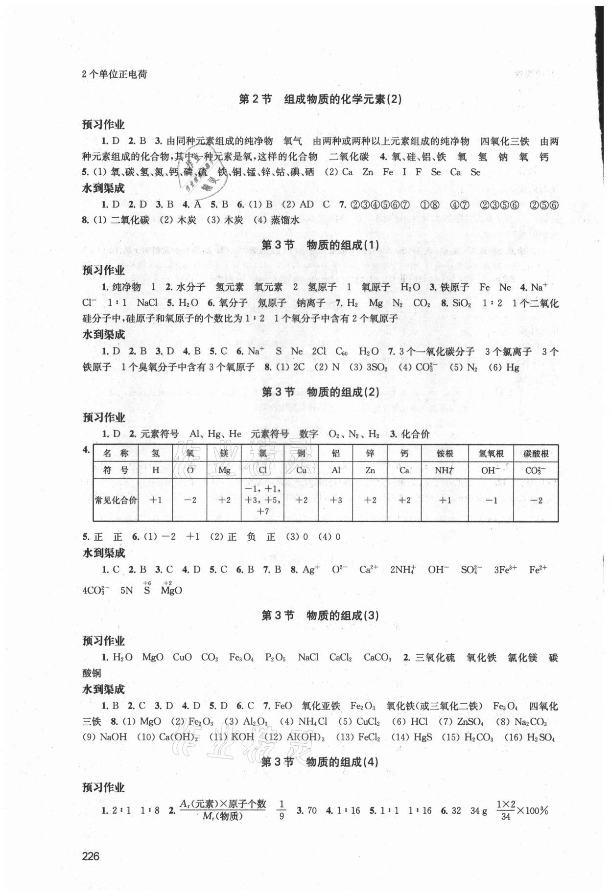 2021年鳳凰數(shù)字化導(dǎo)學(xué)稿九年級(jí)化學(xué)全一冊(cè)上教版 參考答案第6頁(yè)