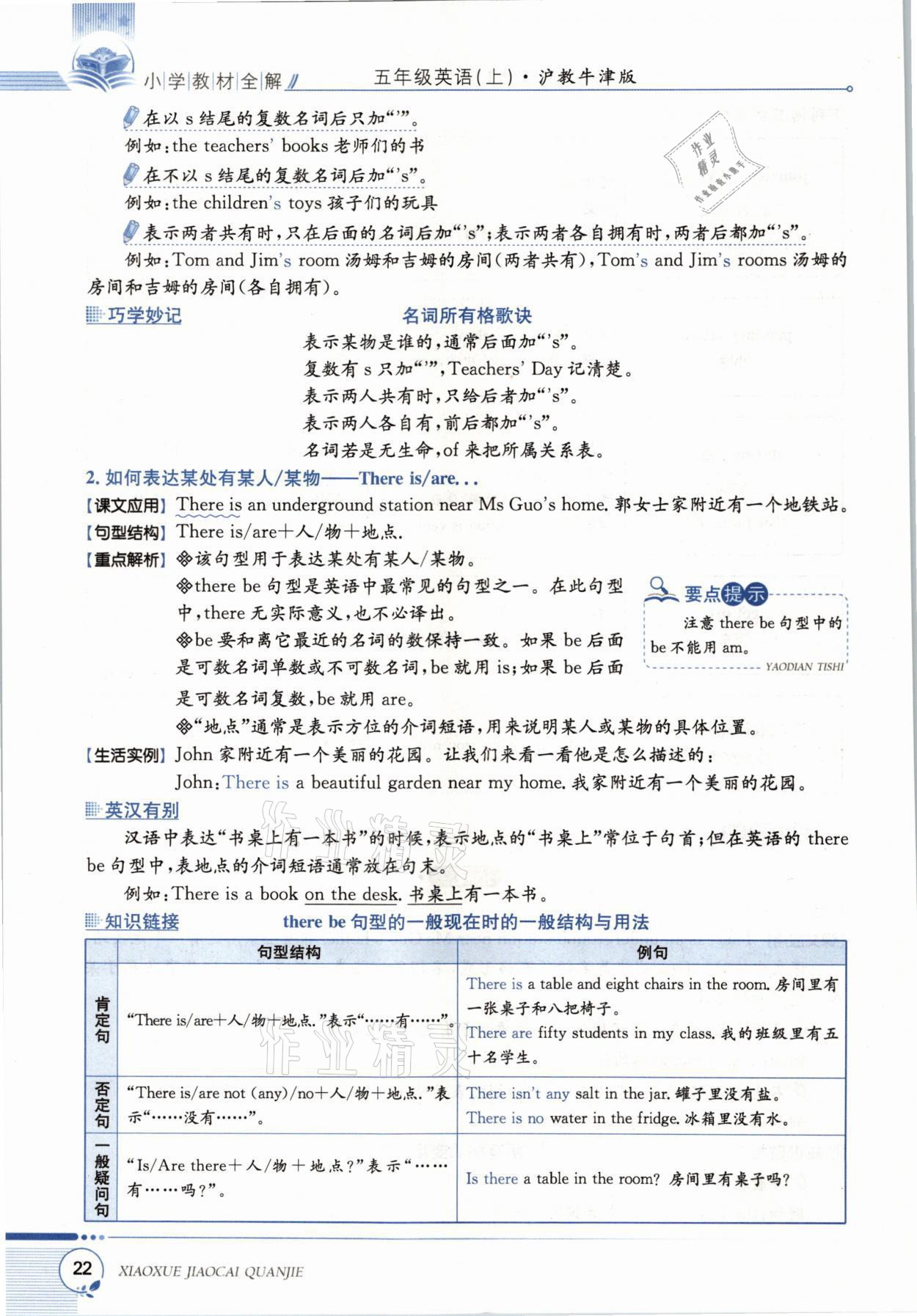 2021年教材課本五年級英語上冊滬教版 參考答案第21頁