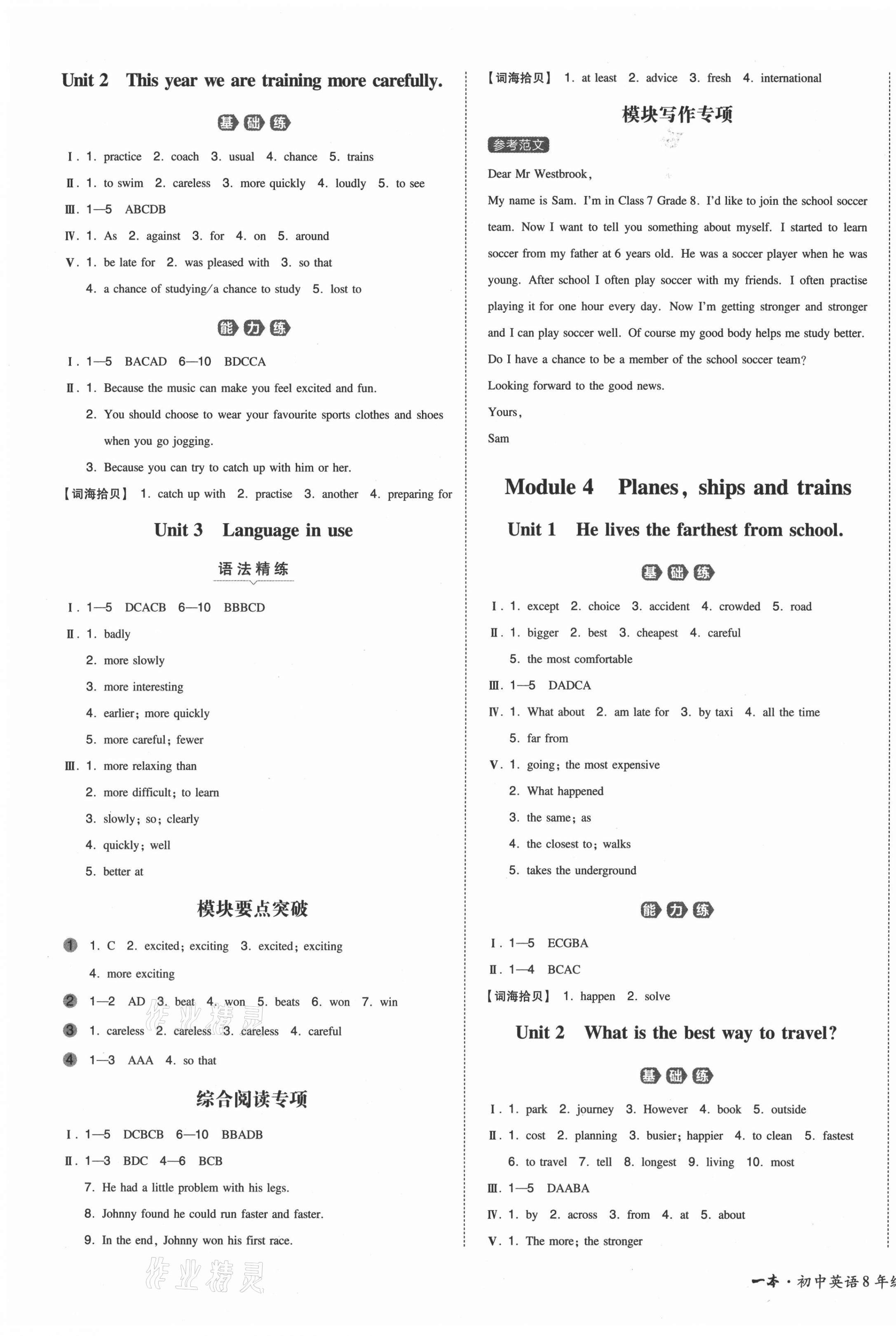 2021年一本同步訓(xùn)練八年級(jí)初中英語上冊外研版 第3頁