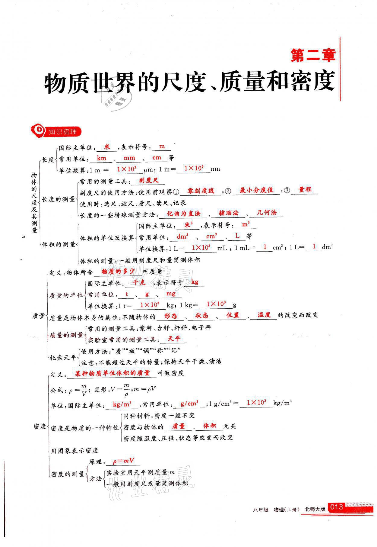 2021年學習之友八年級物理上冊北師大版 參考答案第13頁