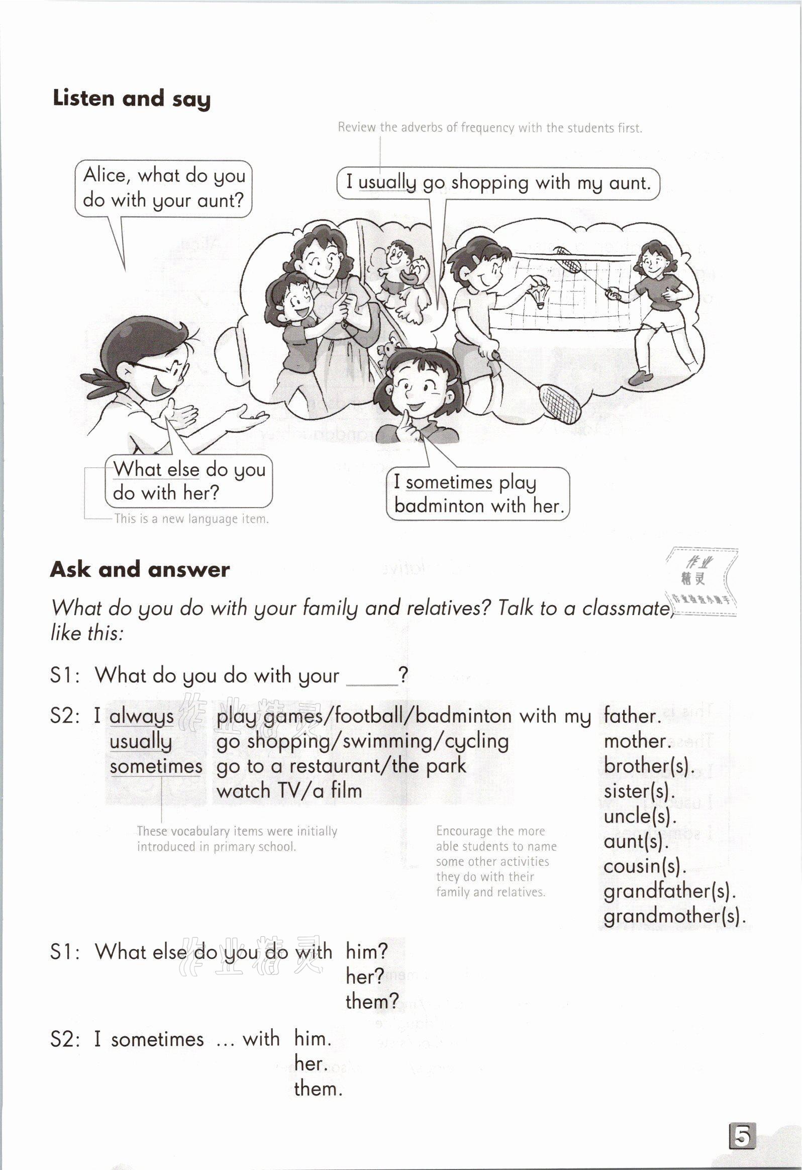 2021年教材課本六年級英語第一學(xué)期滬教版54制 參考答案第8頁