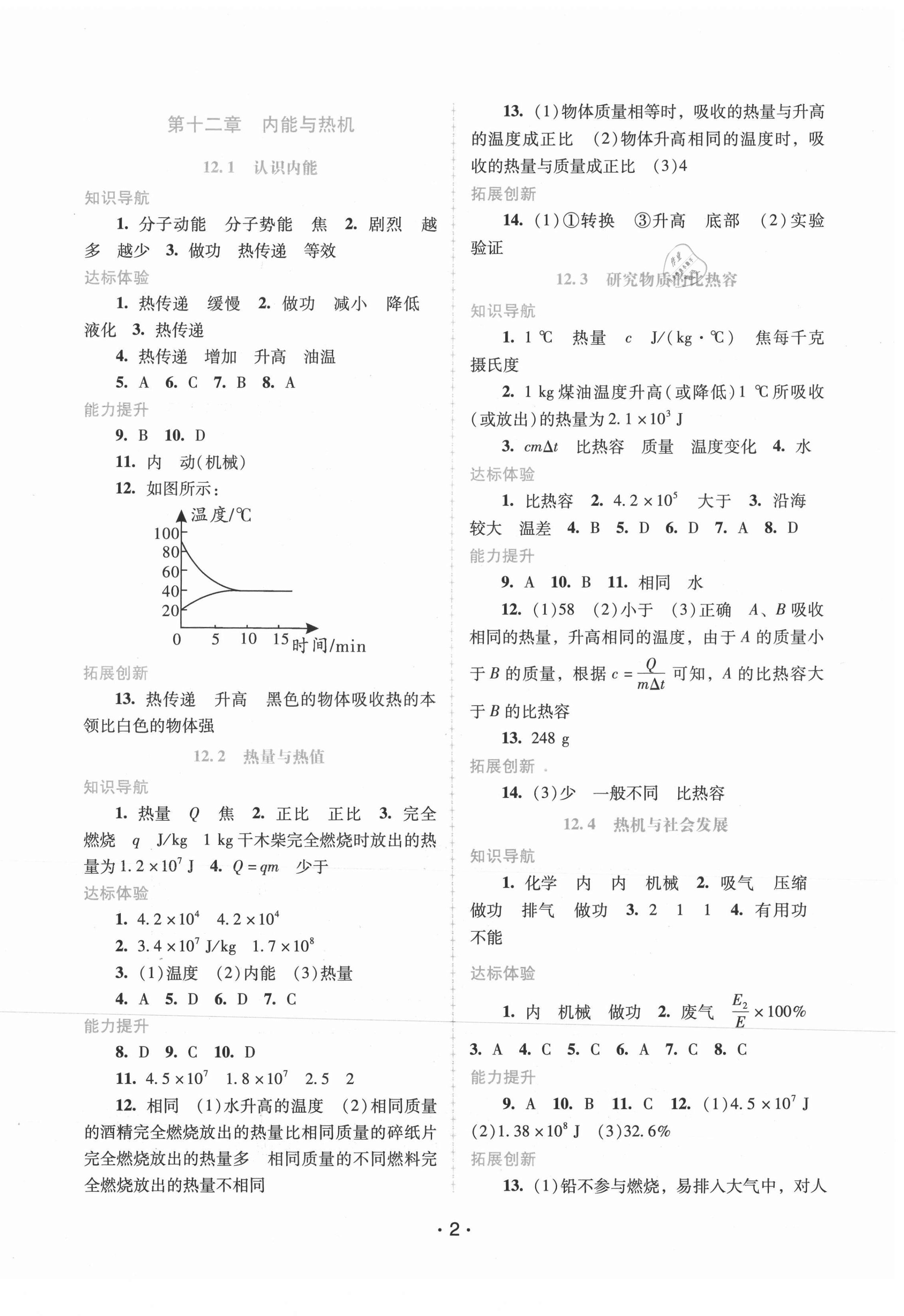 2021年新課程學(xué)習(xí)輔導(dǎo)九年級物理上冊滬粵版 第2頁