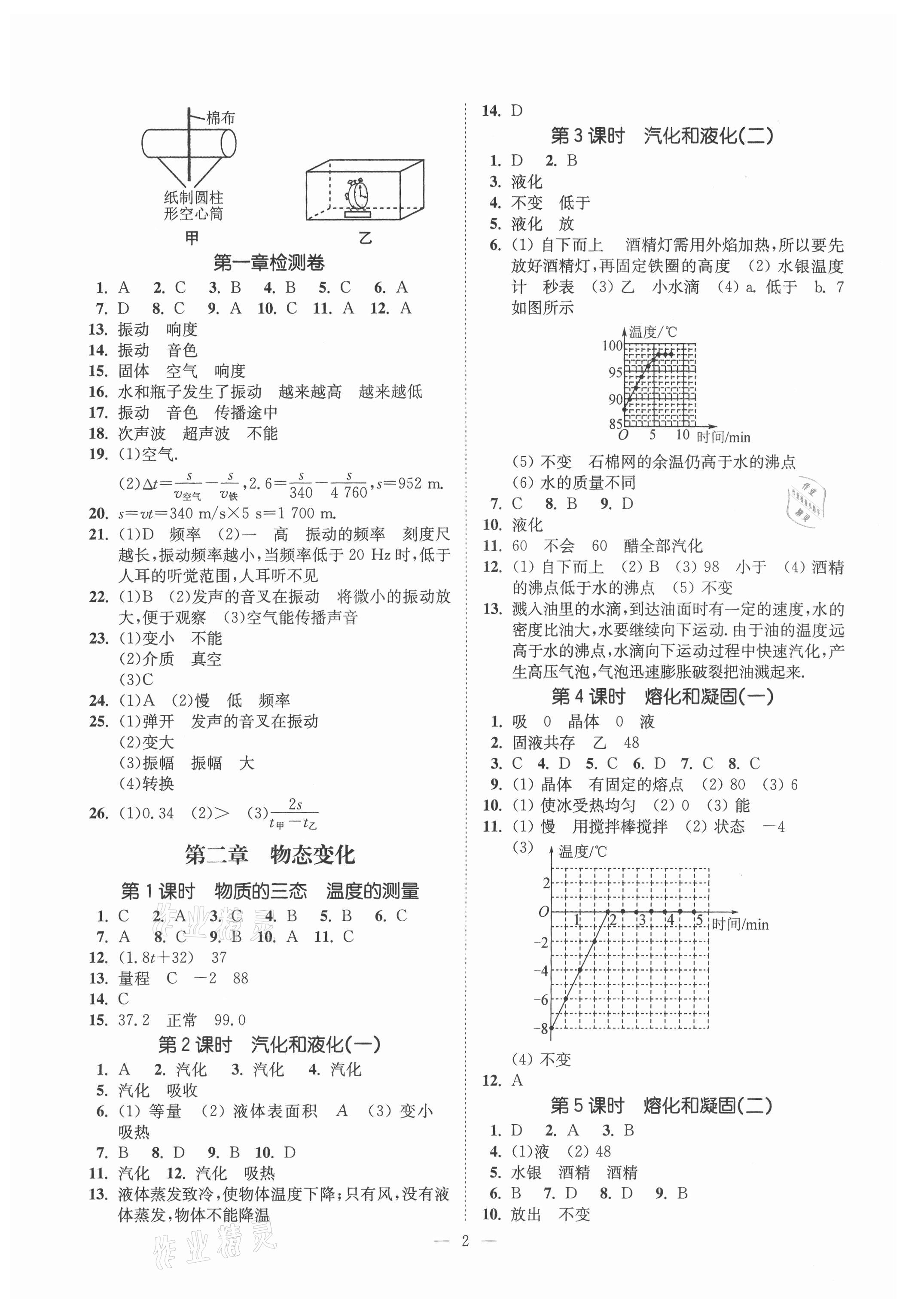 2021年南通小題課時提優(yōu)作業(yè)本八年級物理上冊蘇科版 第2頁