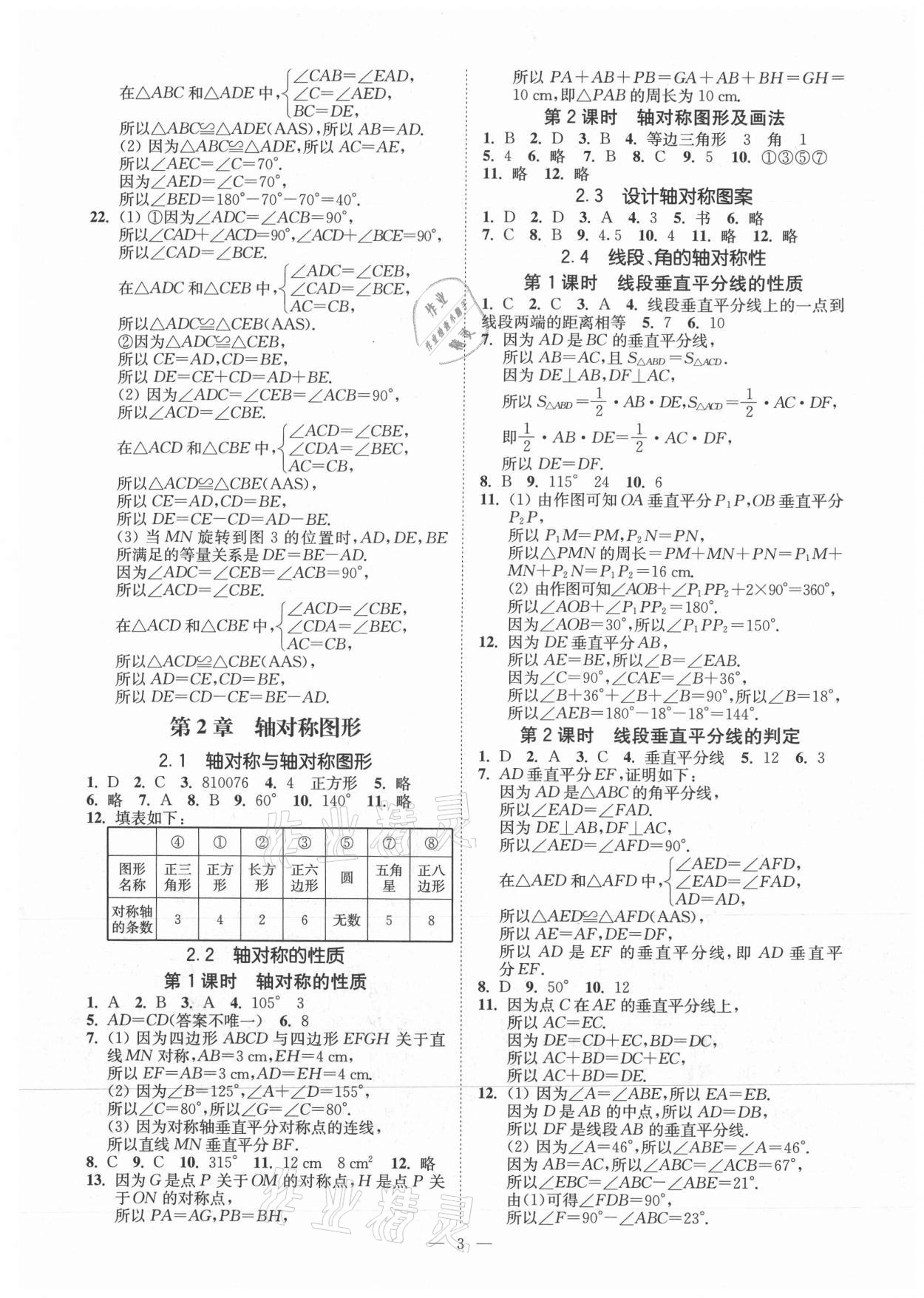 2021年南通小題課時提優(yōu)作業(yè)本八年級數(shù)學(xué)上冊蘇科版 第3頁