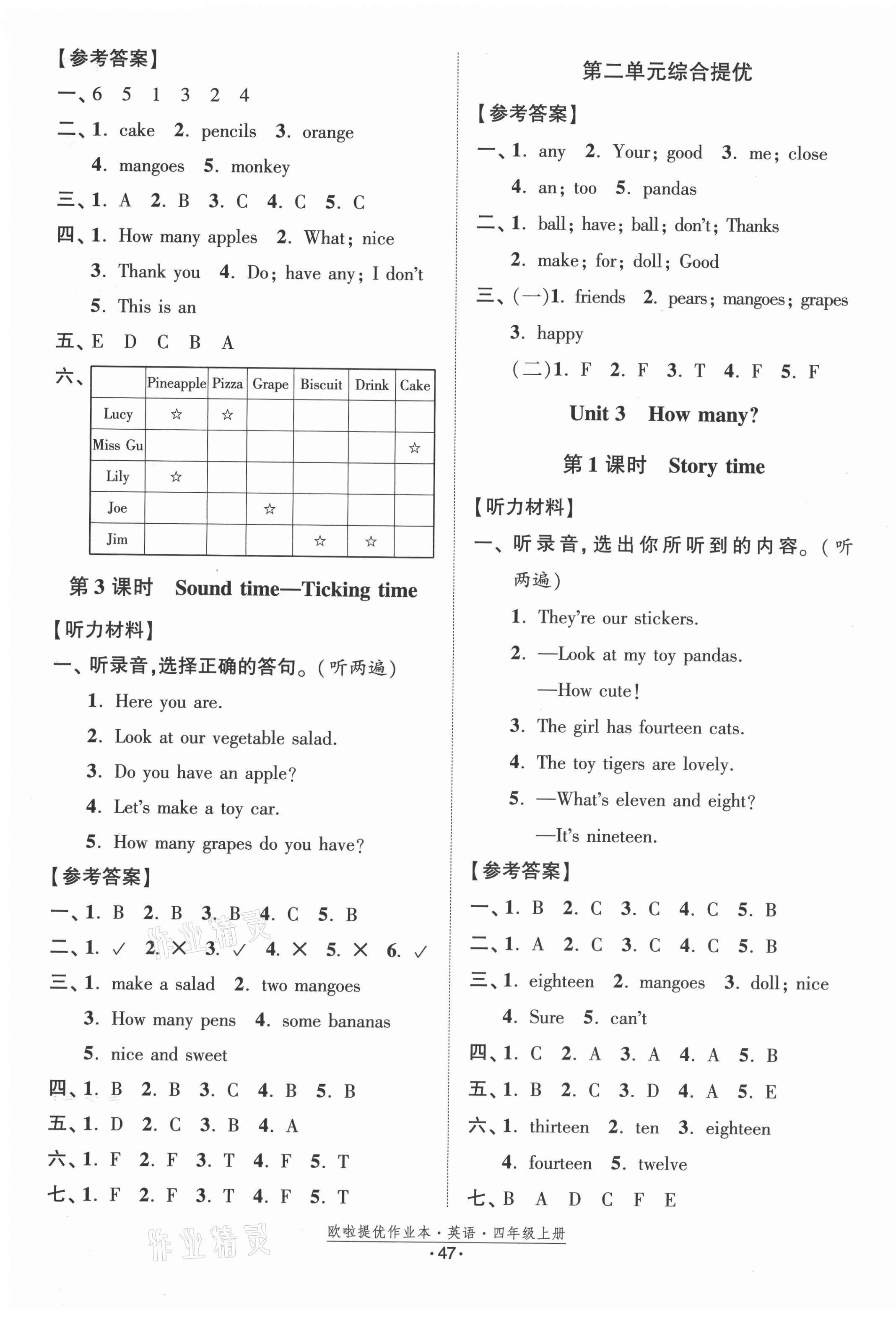 2021年歐拉提優(yōu)作業(yè)本四年級(jí)英語上冊(cè)譯林版 第3頁