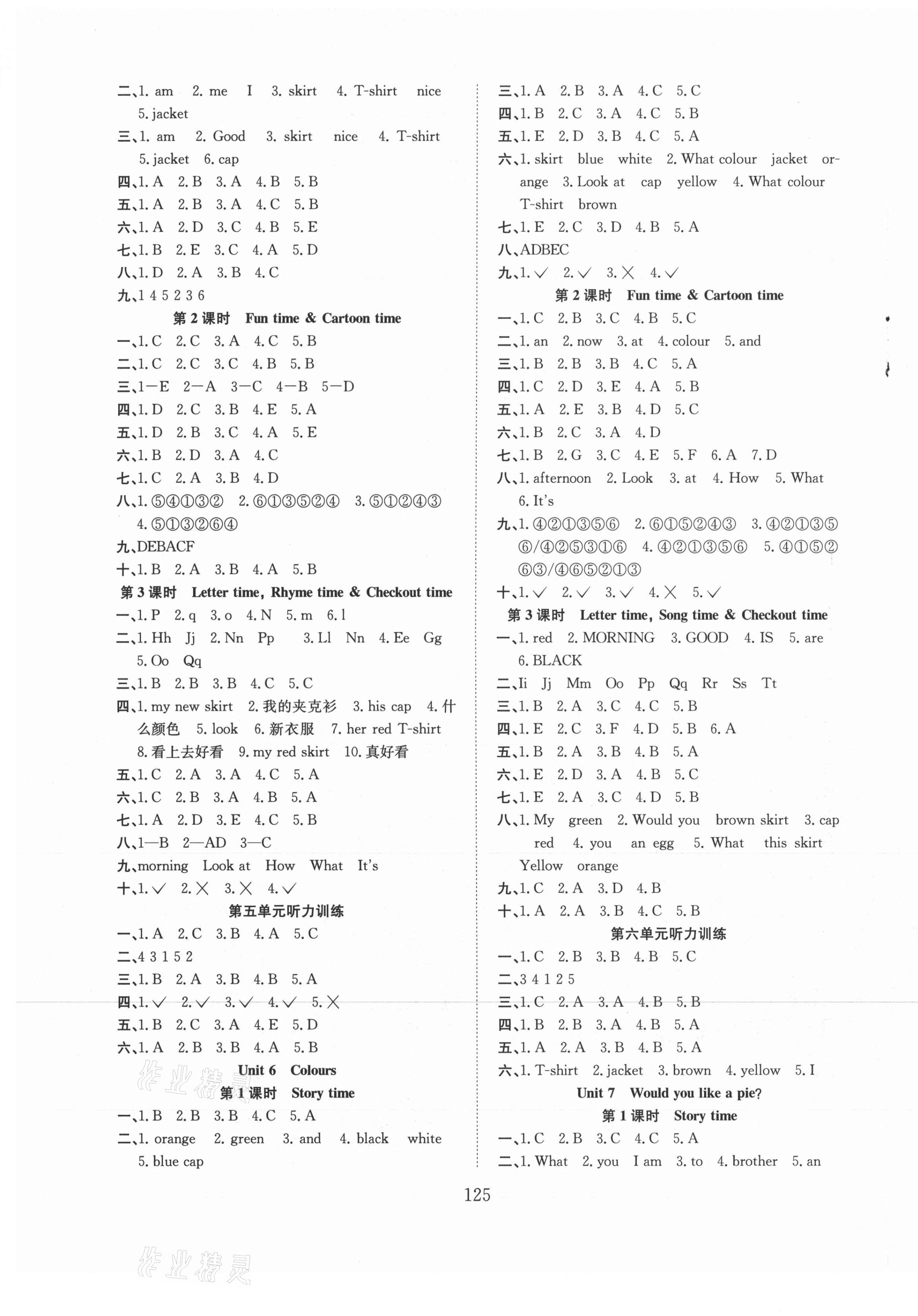 2021年阳光课堂课时作业三年级英语上册译林版 第3页