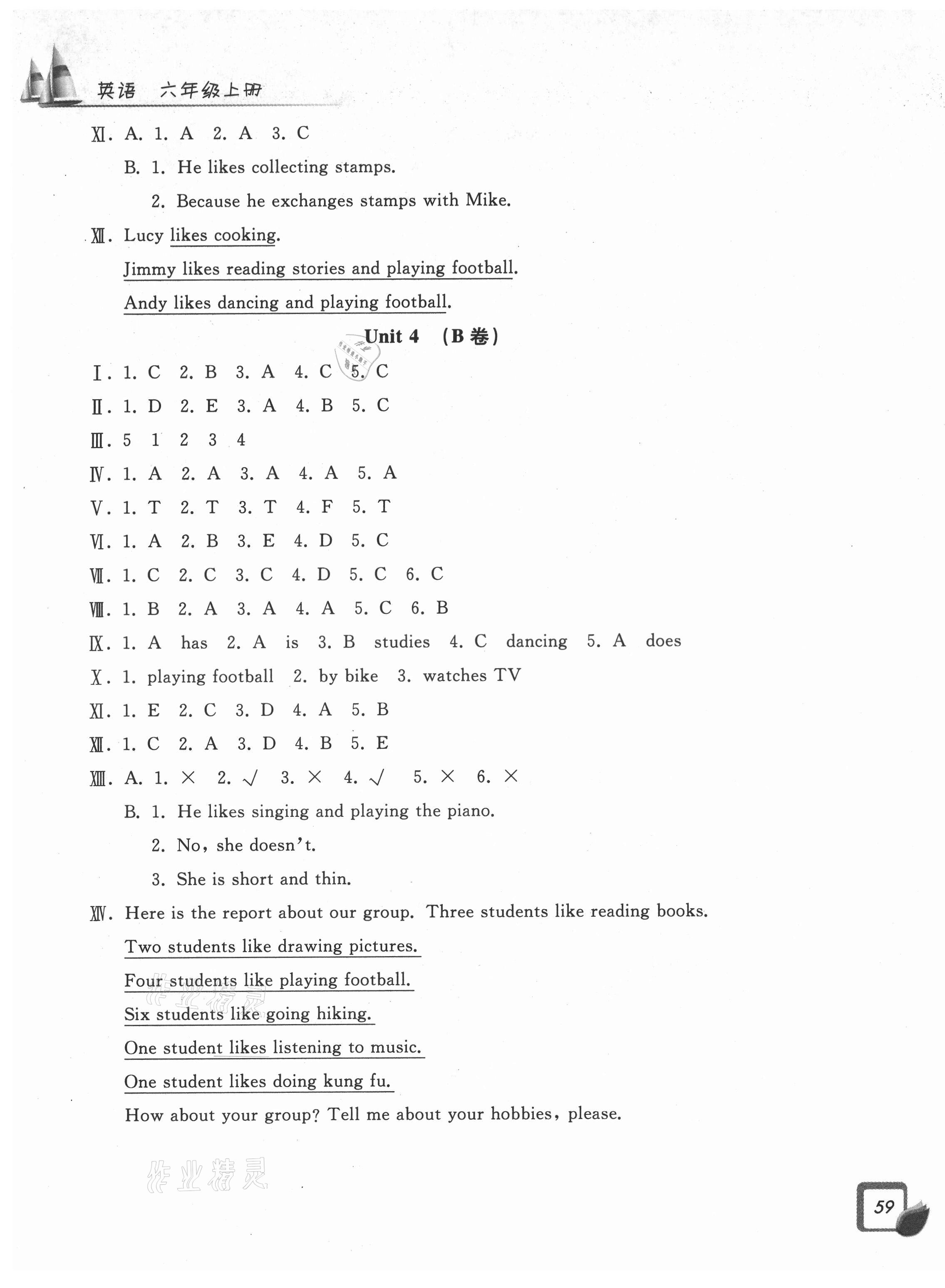 2021年學(xué)力測評小學(xué)生單元測試卷六年級英語上冊人教版 第7頁